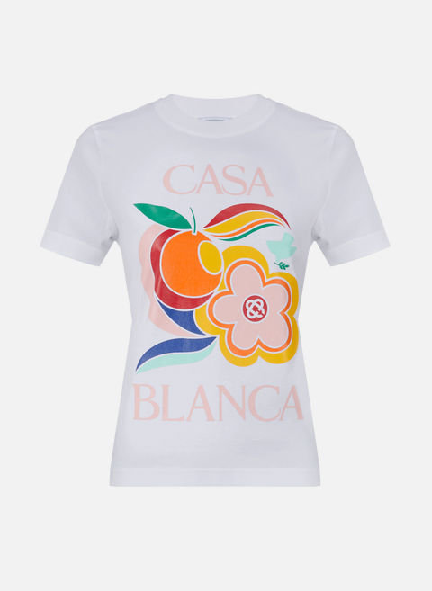 Printed cotton T-shirt WhiteCASABLANCA PARIS 