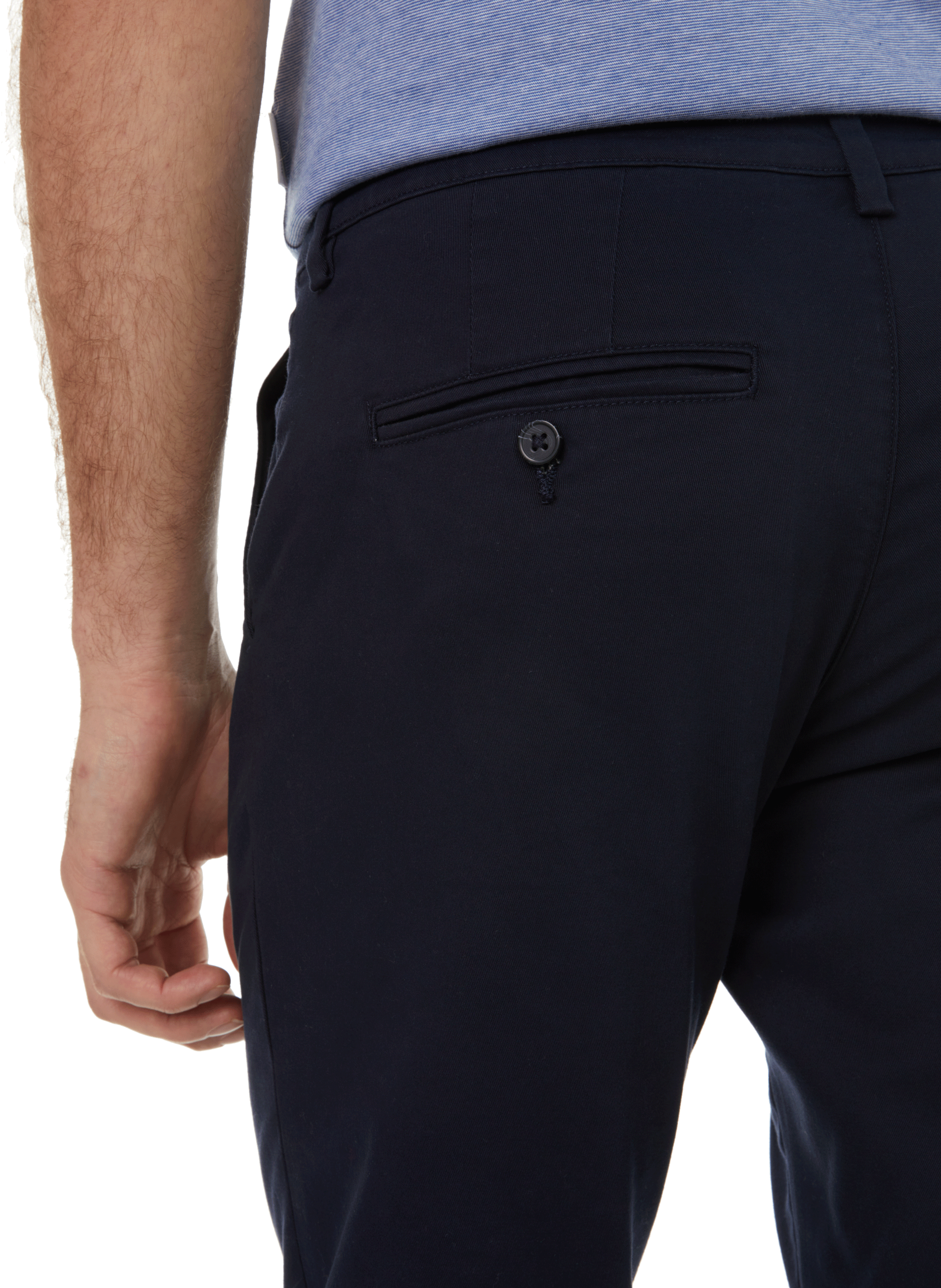 Slim-fit cotton trousers  SELECTED Blue