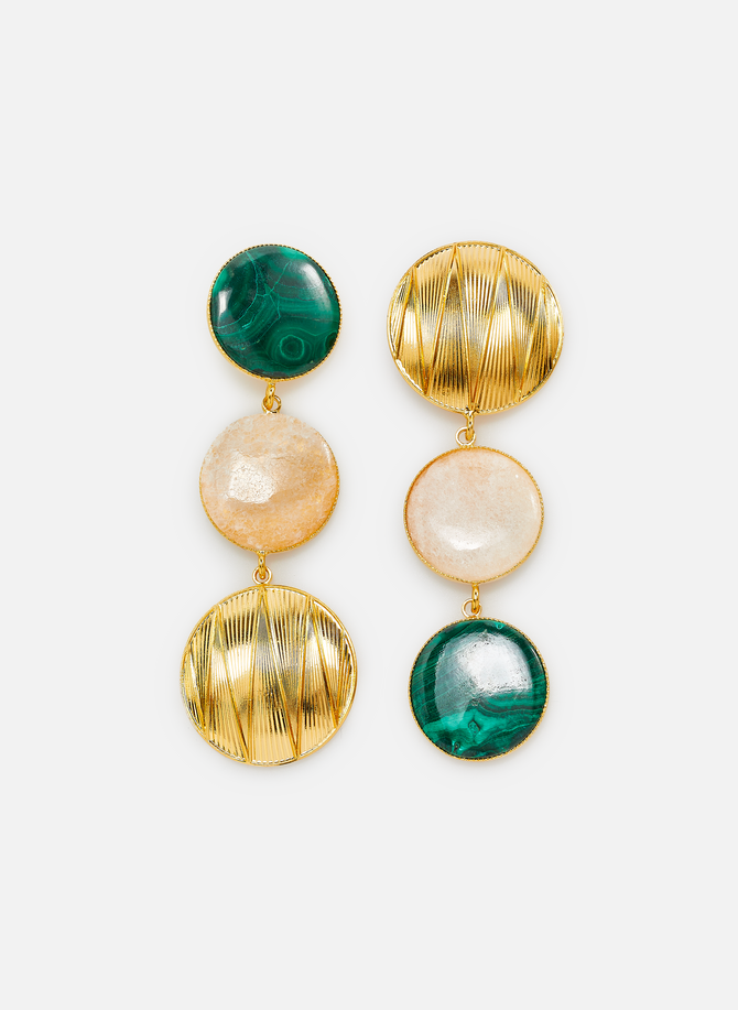 Gold-plated brass earrings DESTREE