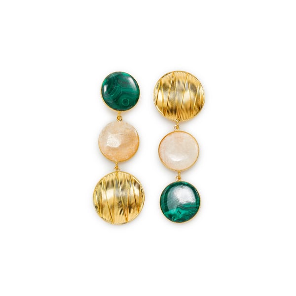 Boucles d'oreille en laiton plaqué or Boucles d'oreille en laiton plaqué or