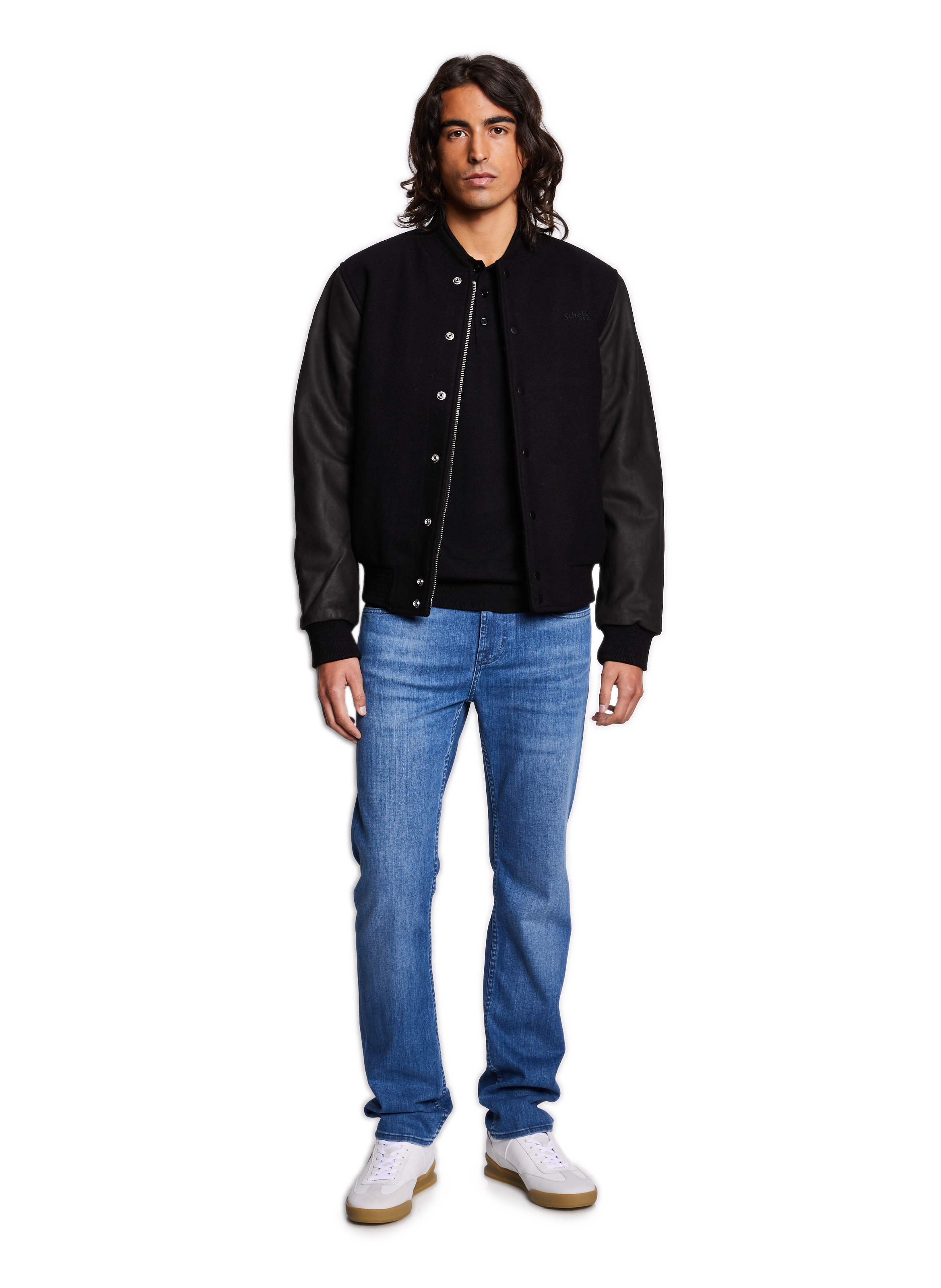 Long-sleeved wool polo shirt AU PRINTEMPS PARIS Black