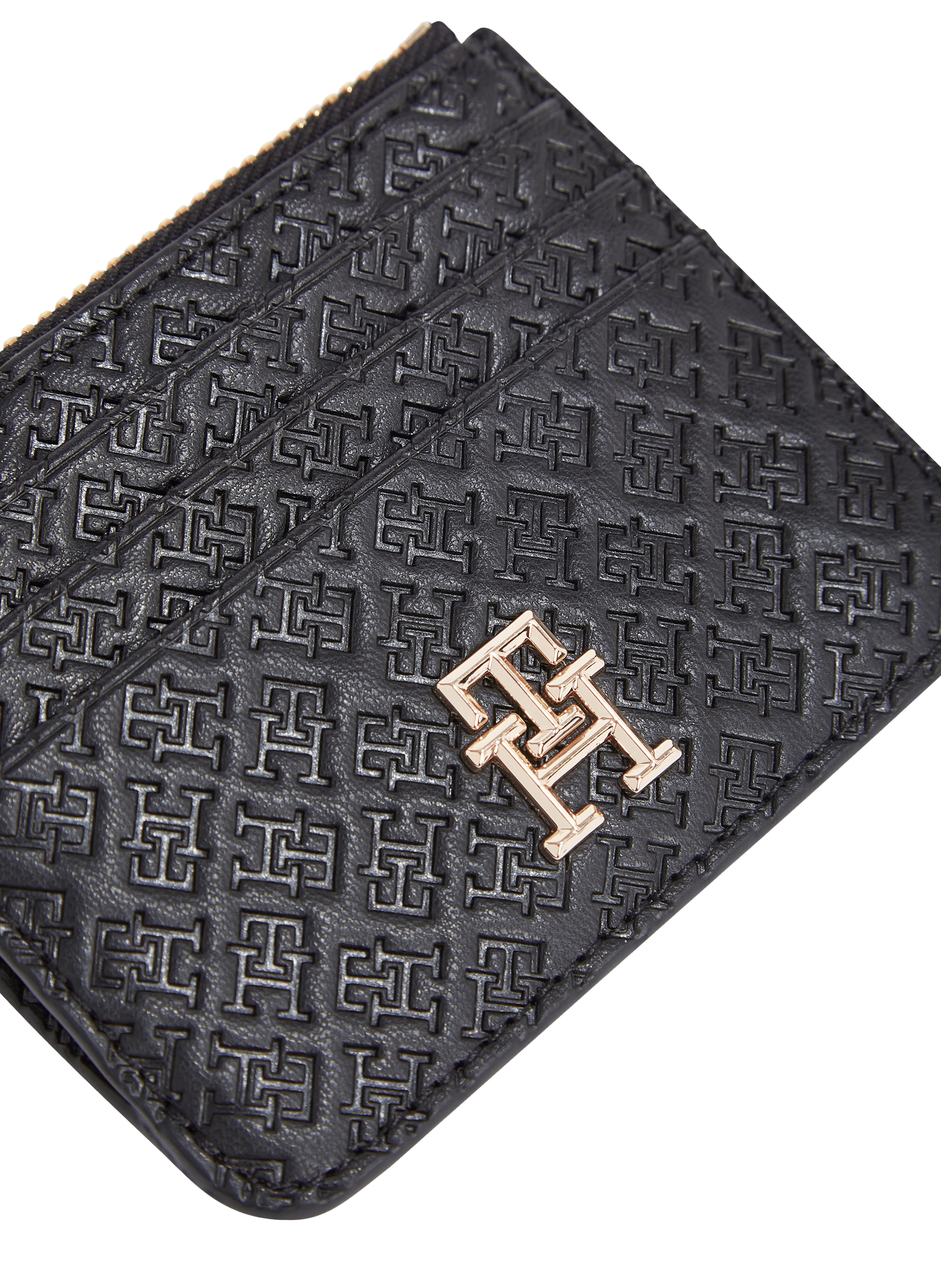 Porte-cartes à logo TOMMY HILFIGER Noir