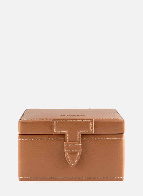 Coffret boutons de manchettes en cuir Marron by LE TANNEUR LE TANNEUR Coffret boutons de manchettes en cuir Marron