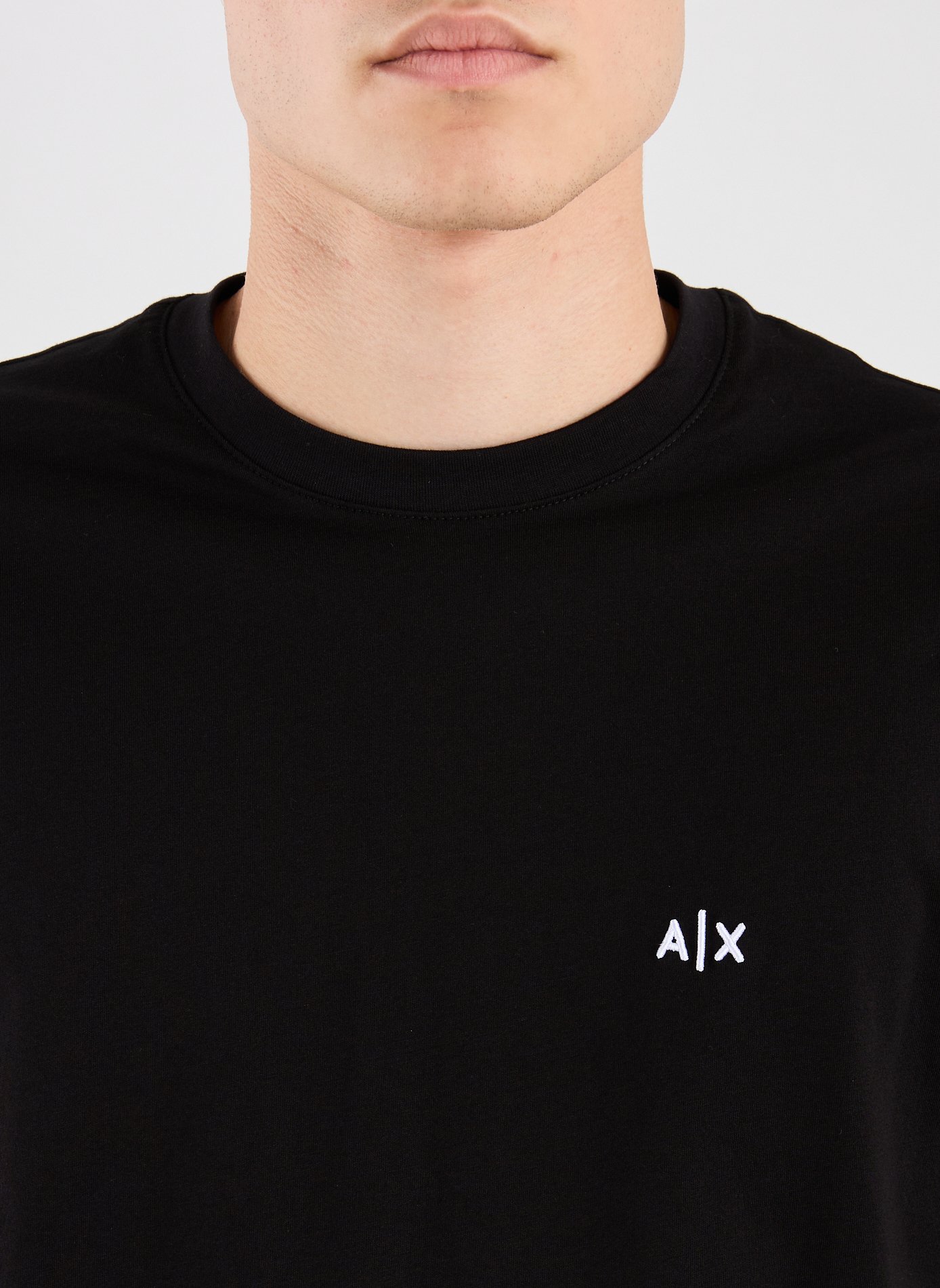 Straight-fit cotton T-shirt ARMANI EXCHANGE Black