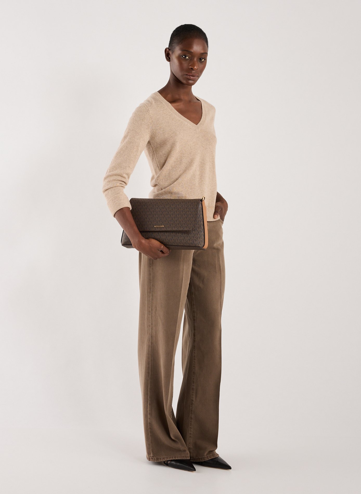 Monogram-print shoulder bag  MICHAEL KORS Brown