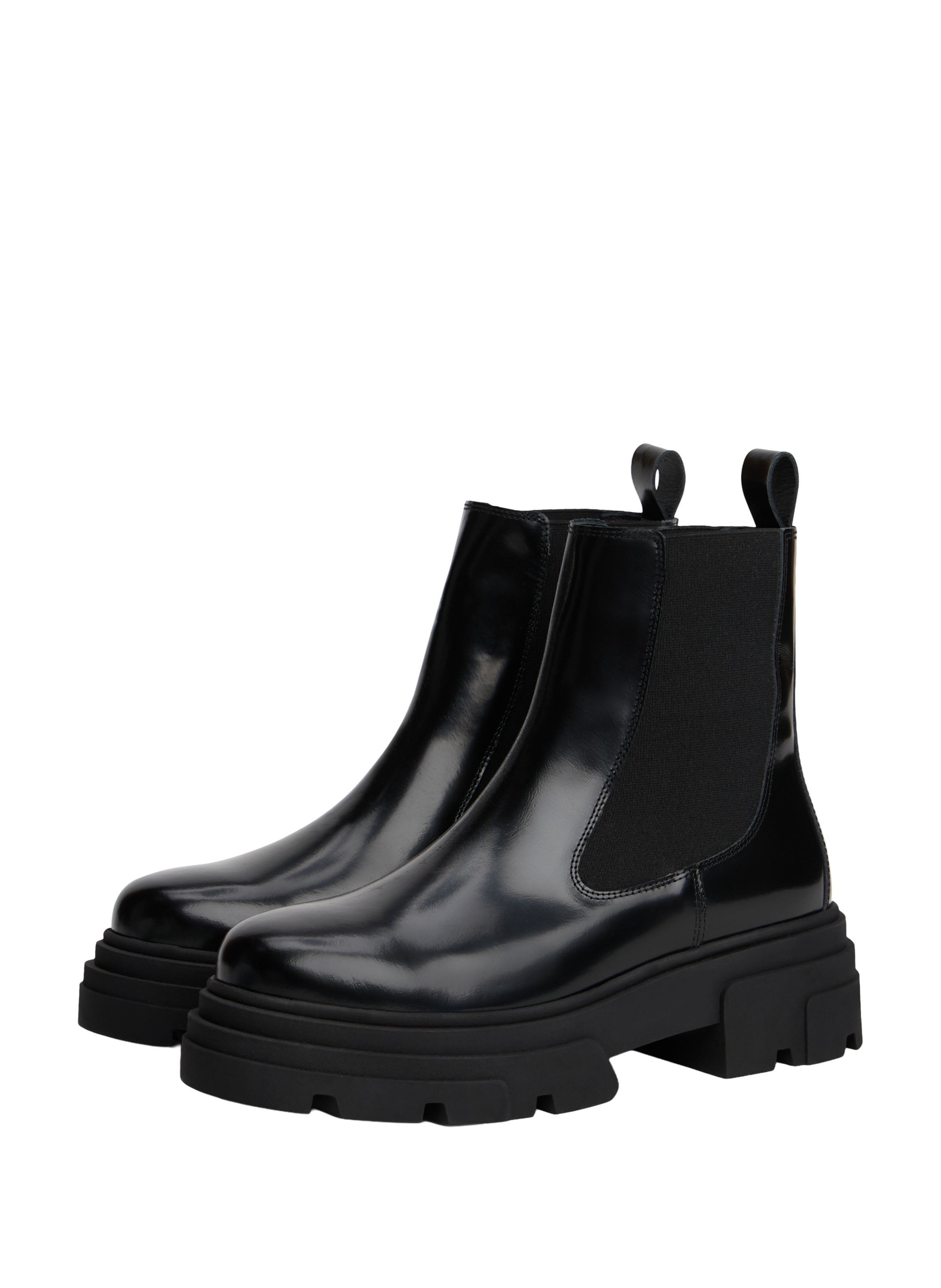 Bottines crantées en cuit TOMMY HILFIGER Noir