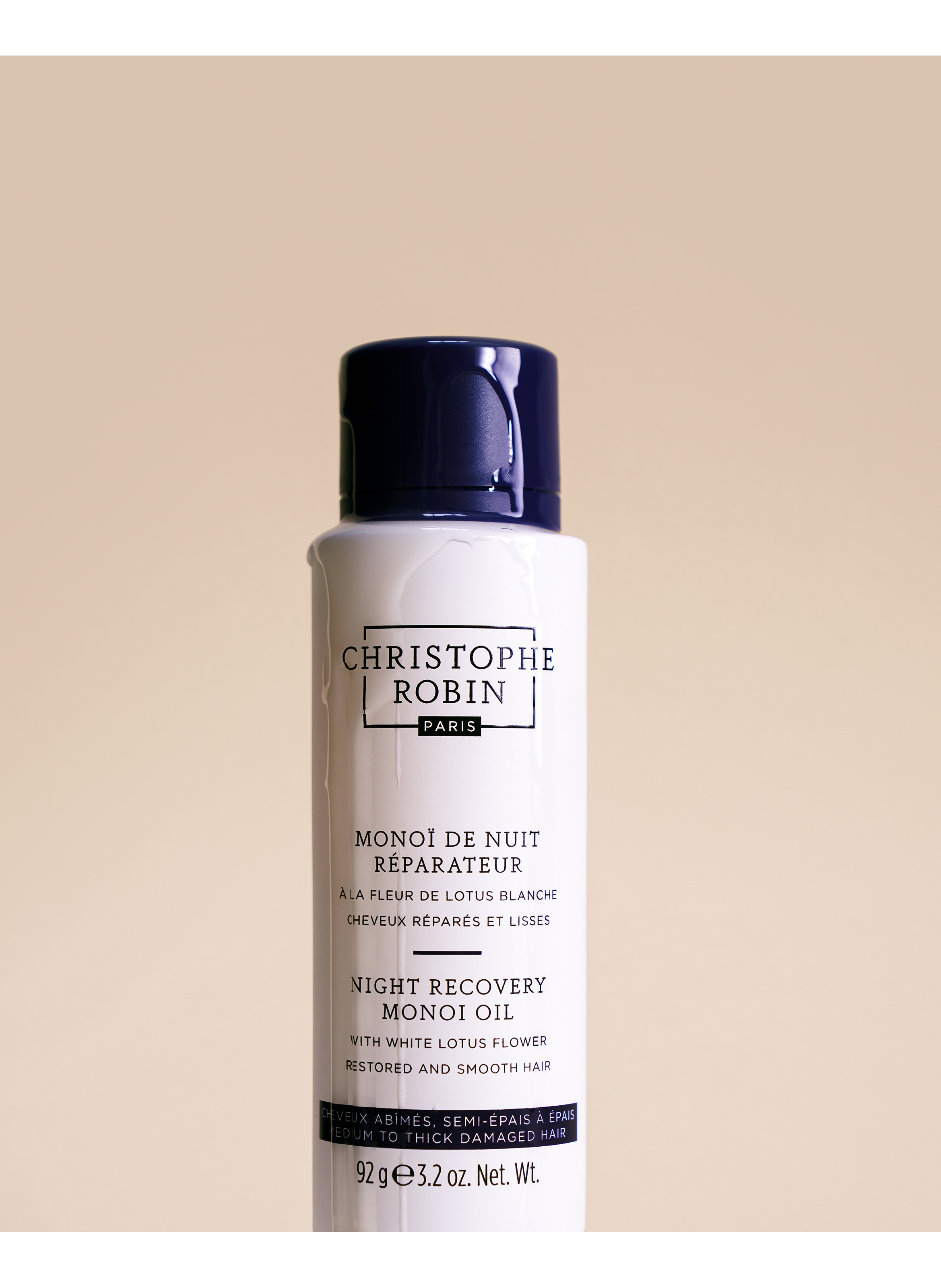 Night Recovery Monoi Oil with White Lotus Flower CHRISTOPHE ROBIN No color