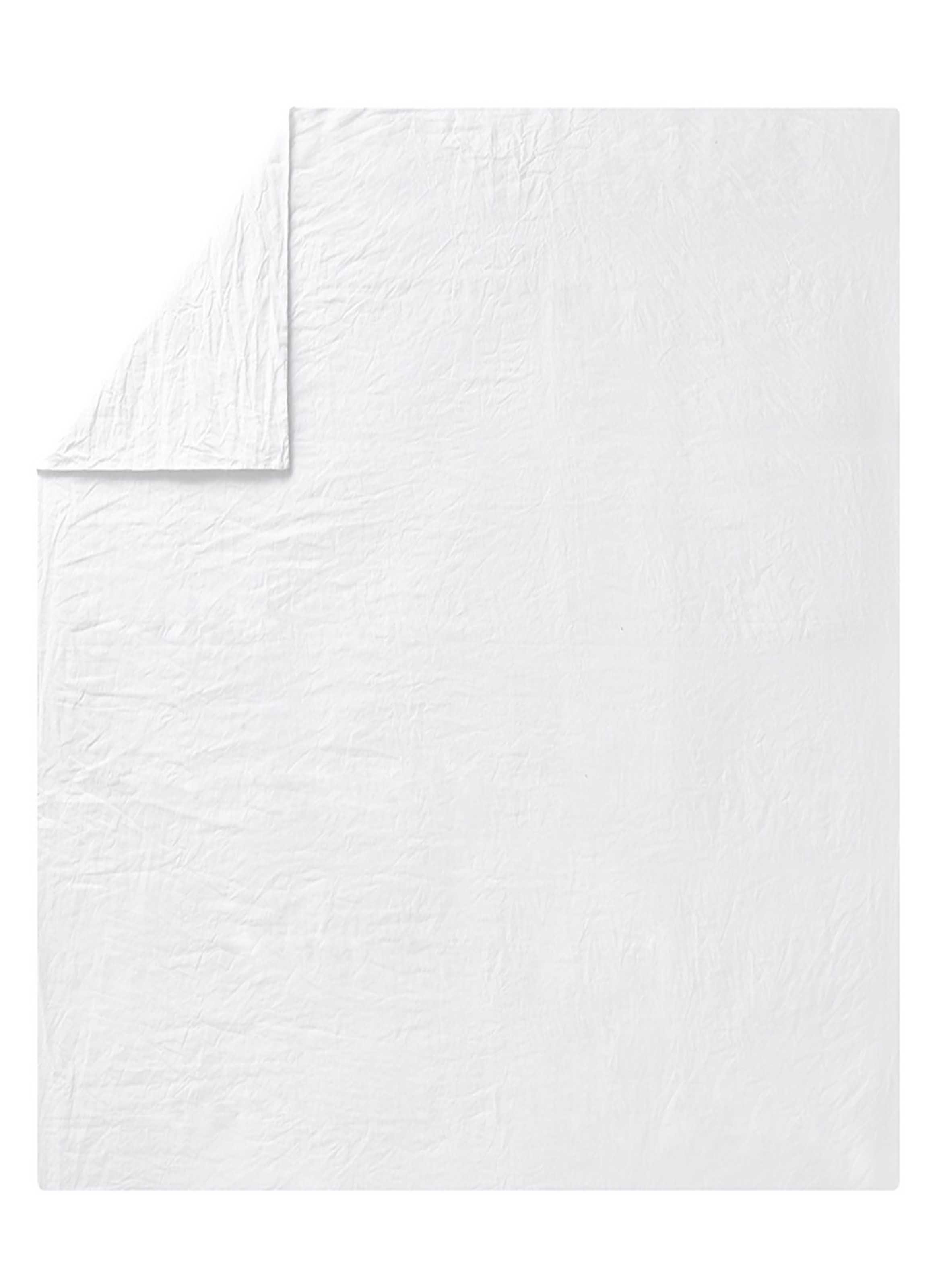 Housse de couette unie en lin lavé, nouvelle vague ALEXANDRE TURPAULT Blanc