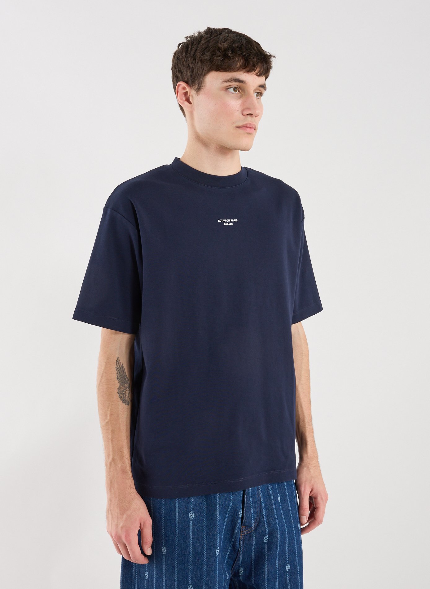 T-shirt en coton DROLE DE MONSIEUR Bleu