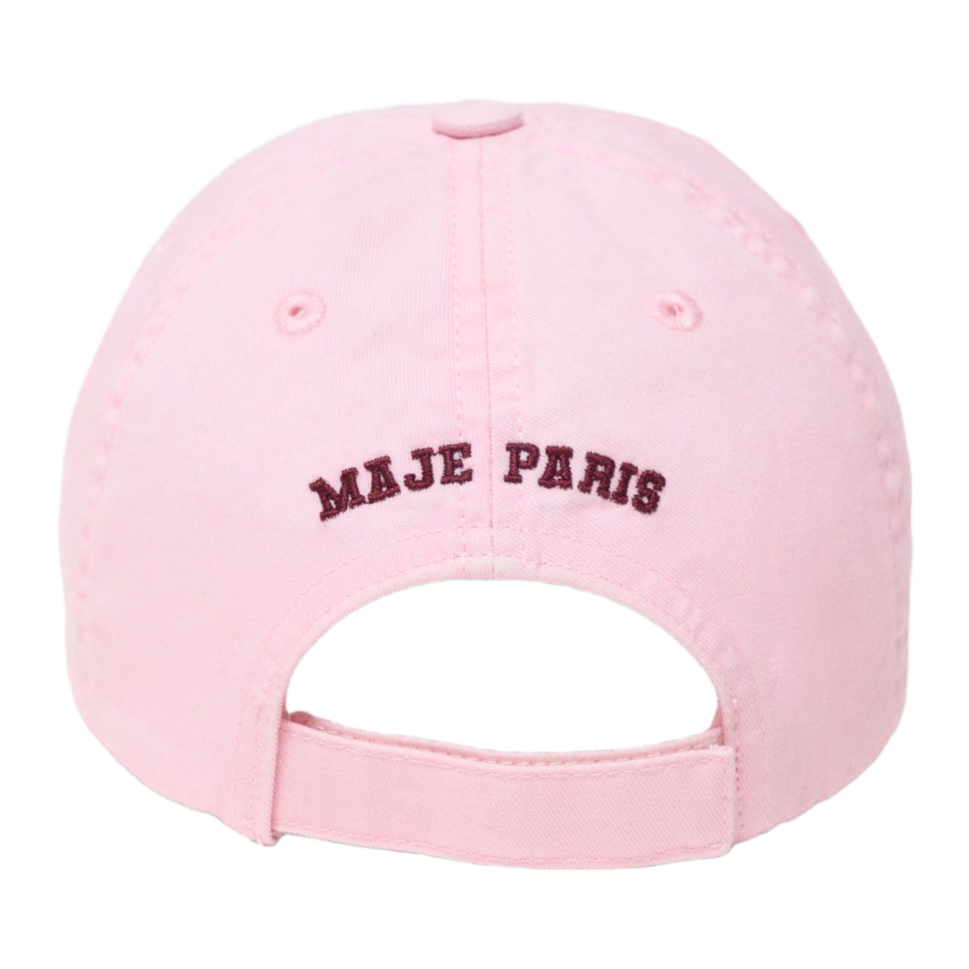 Casquette brodée en coton MAJE Rose