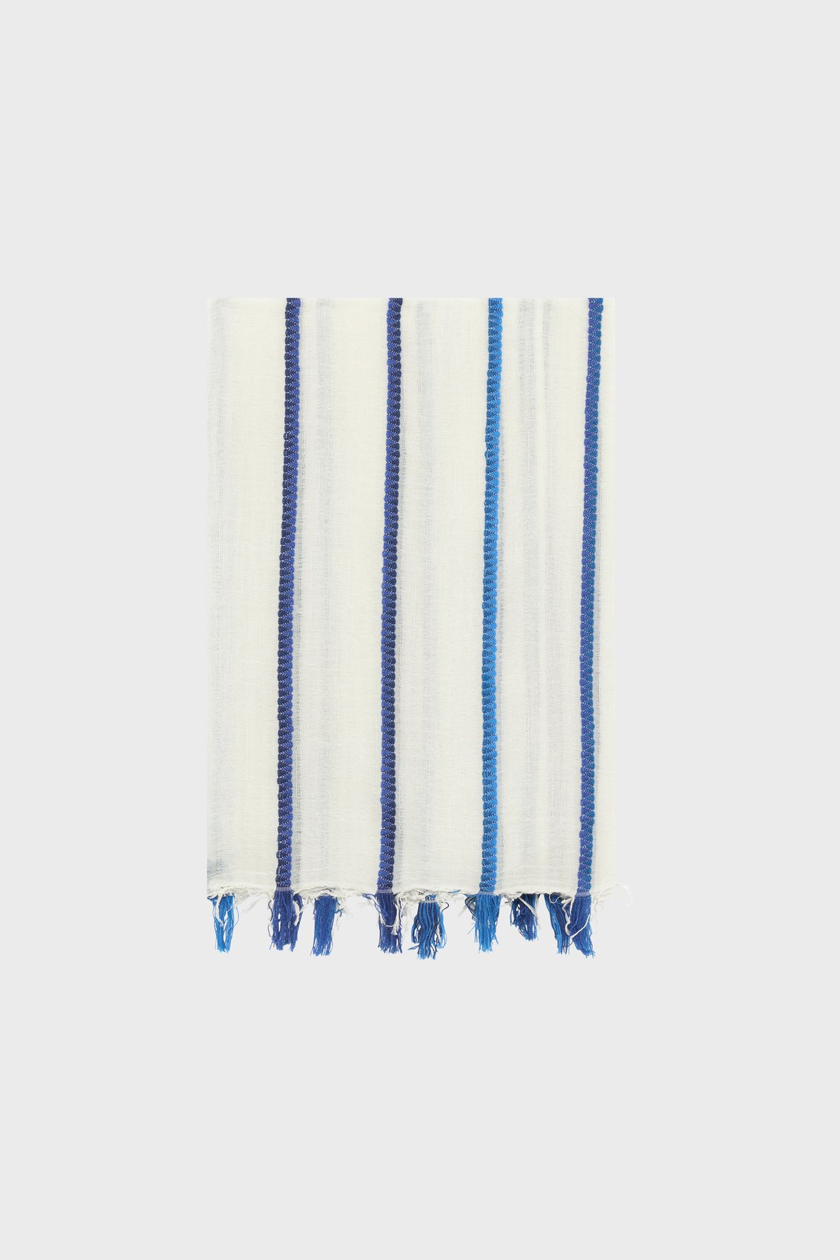 Etole à rayures en coton mélangé - fadwa PABLO Bleu