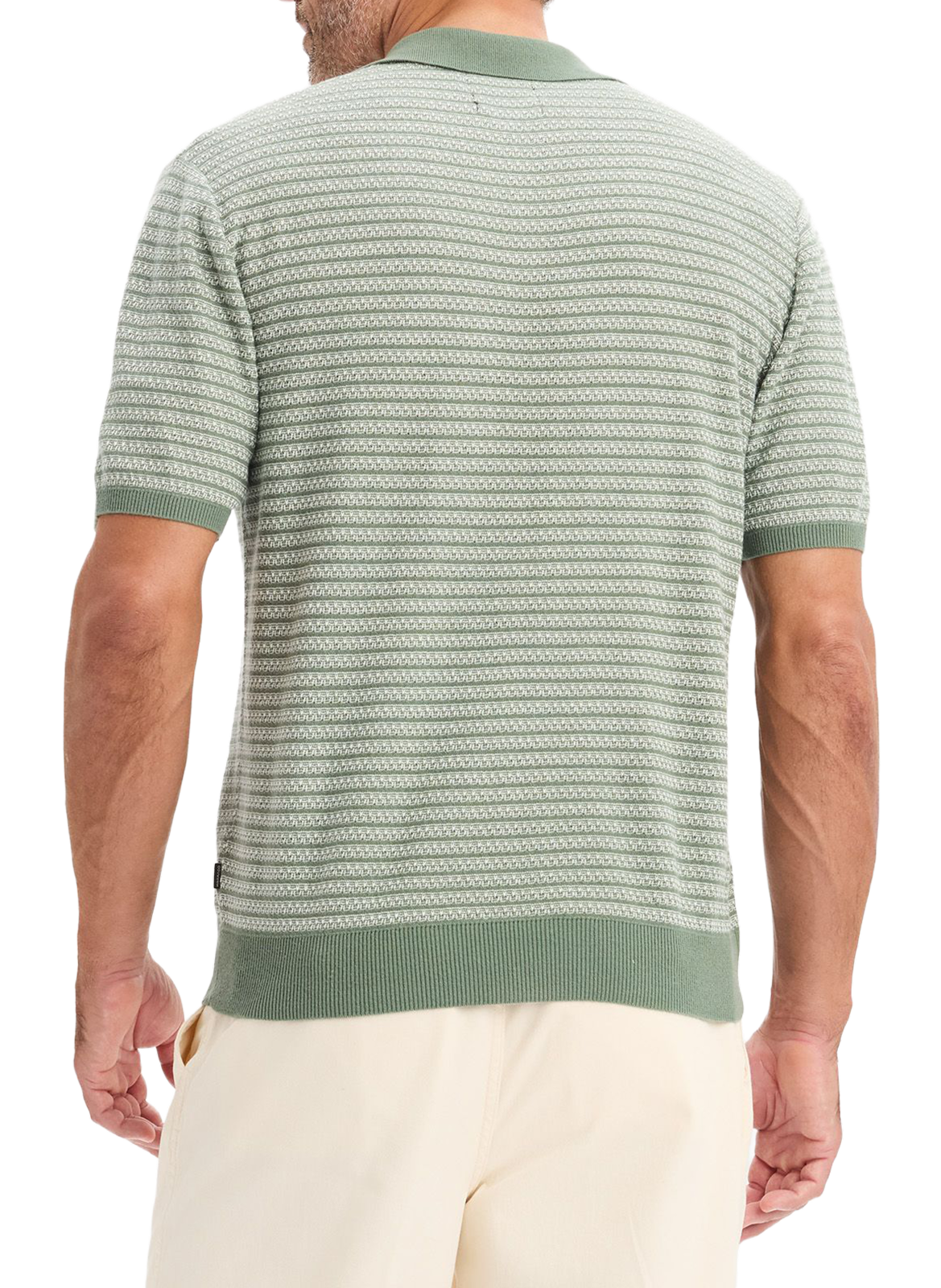 Striped polo in blended cotton DOCKERS Green