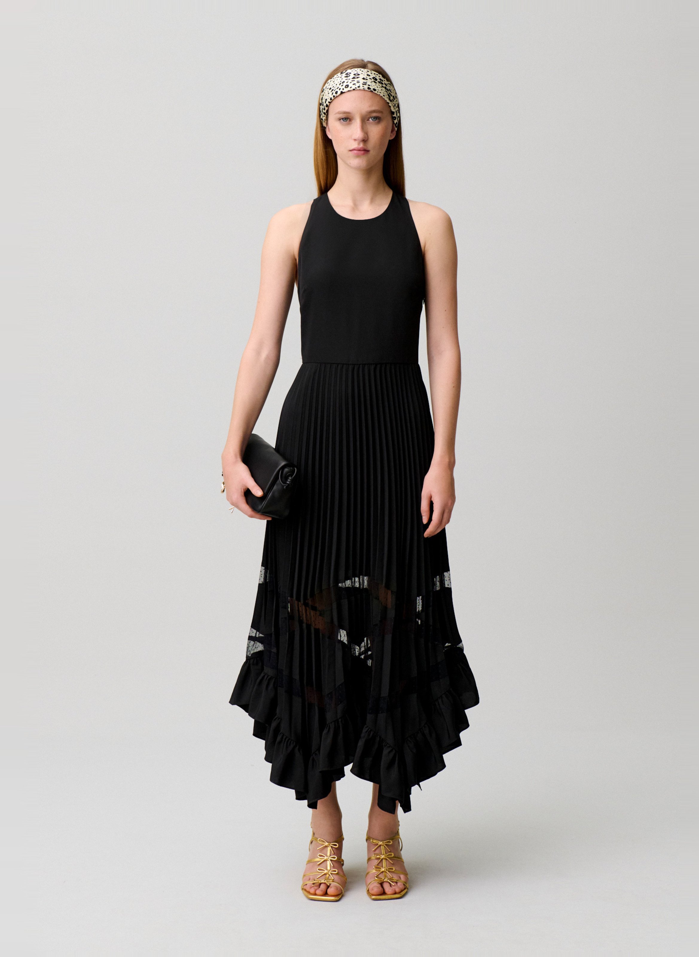 Robe longue col rond CLAUDIE PIERLOT Noir