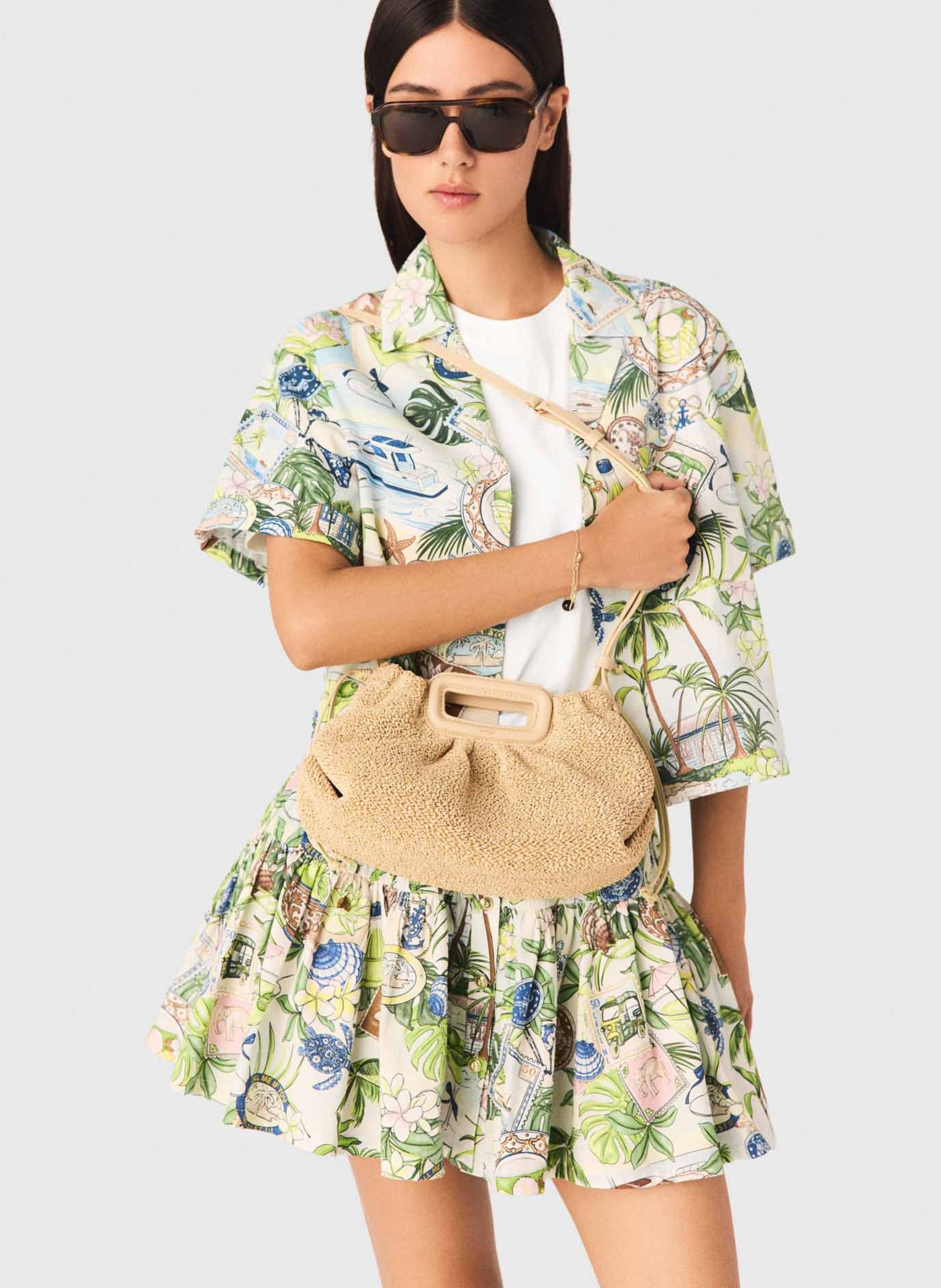 Sac bandoulière uni m MAJE Beige