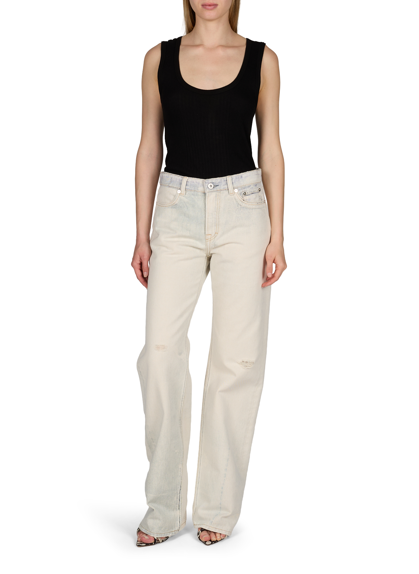 Jean large délavé OUR LEGACY Beige