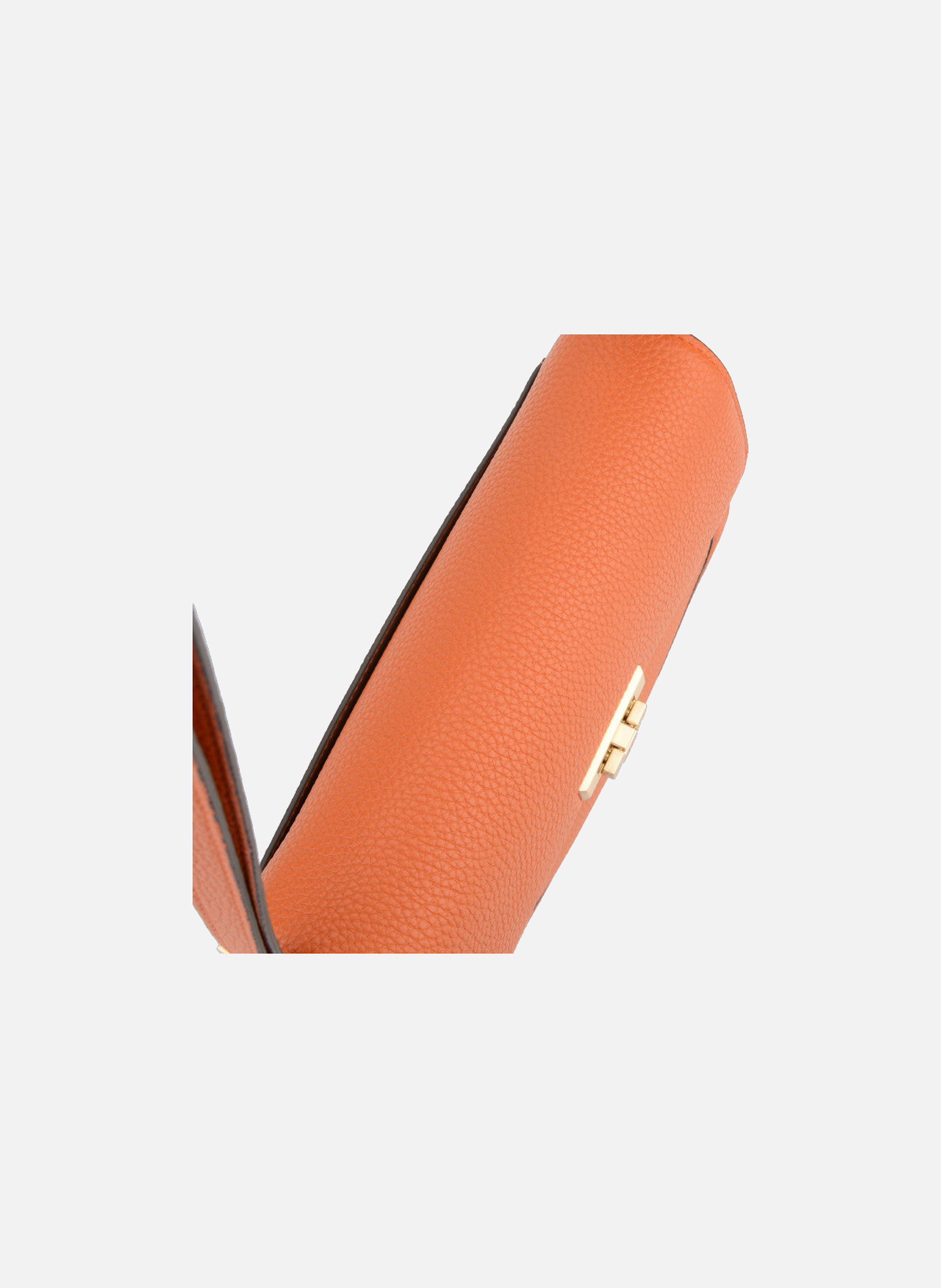 Auteuil | sac porté travers gm en cuir de vachette POURCHET Orange