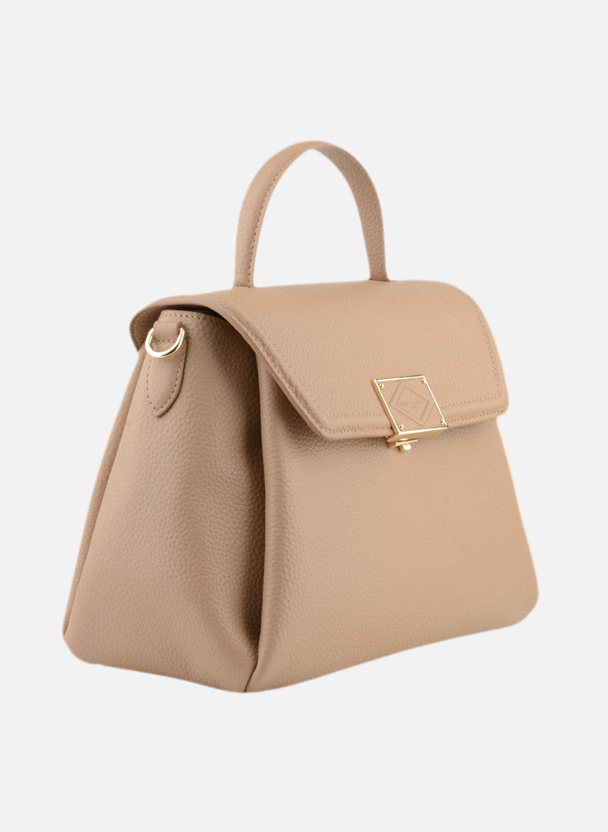 Carat | sac à main gm en cuir de vachette POURCHET Marron
