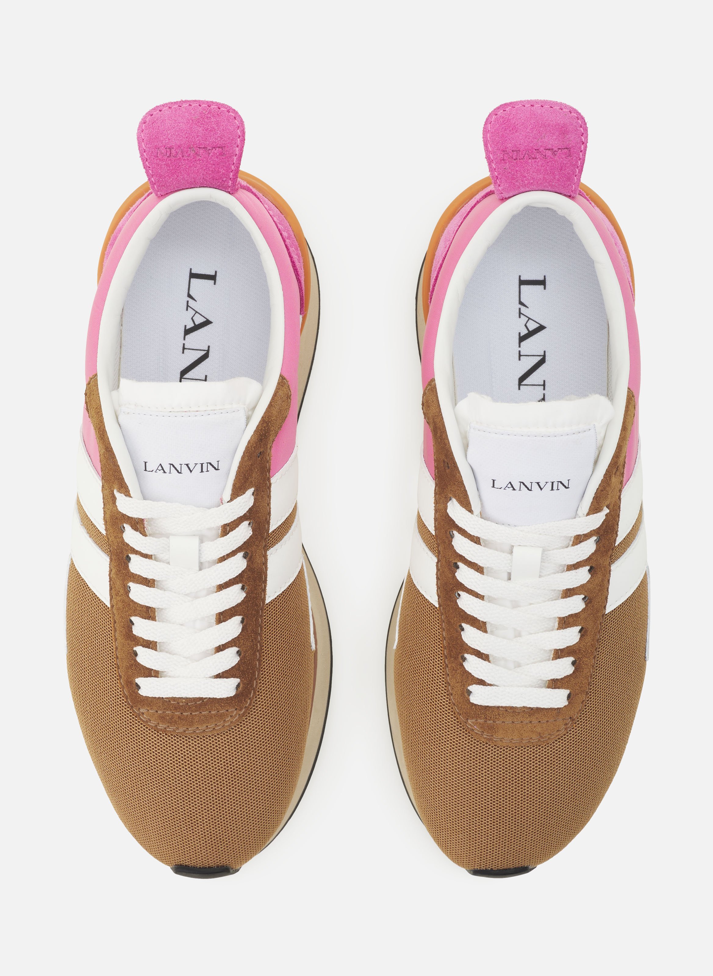 Sneakers bumpr en nylon et mesh LANVIN Rose