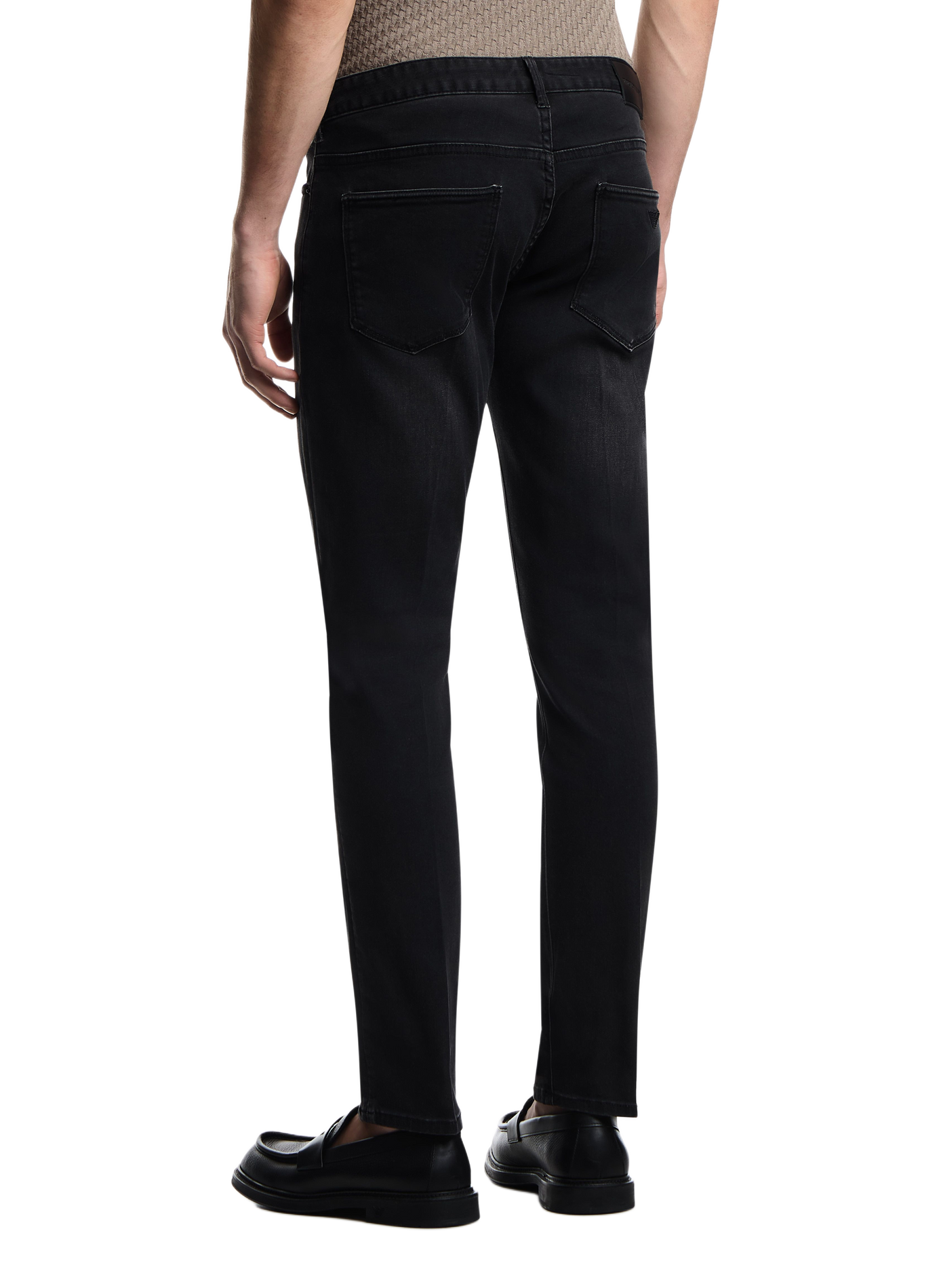 Cotton-blend slim-fit jeans EMPORIO ARMANI Grey