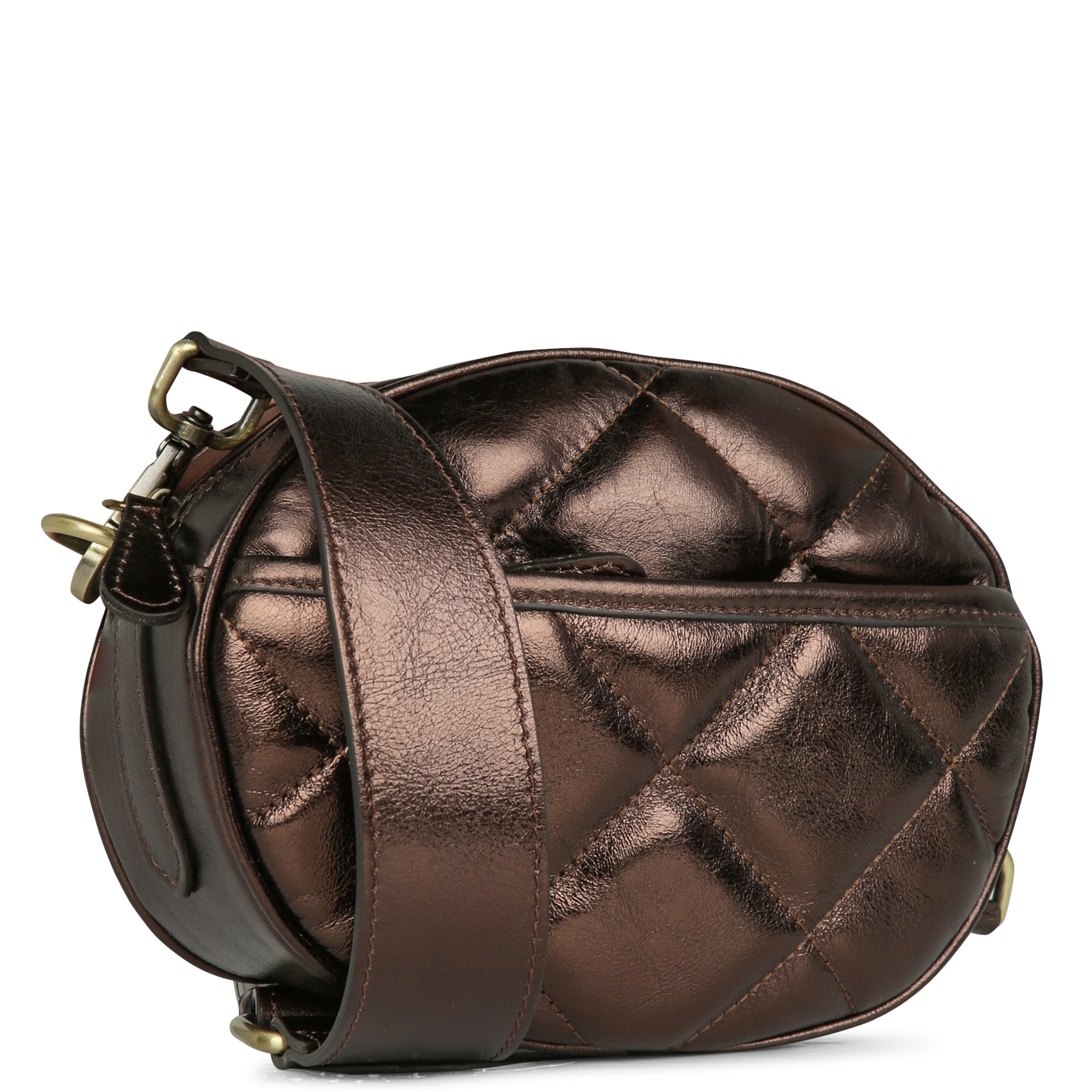 Sac bandoulière en cuir vivien MAISON 123 Marron
