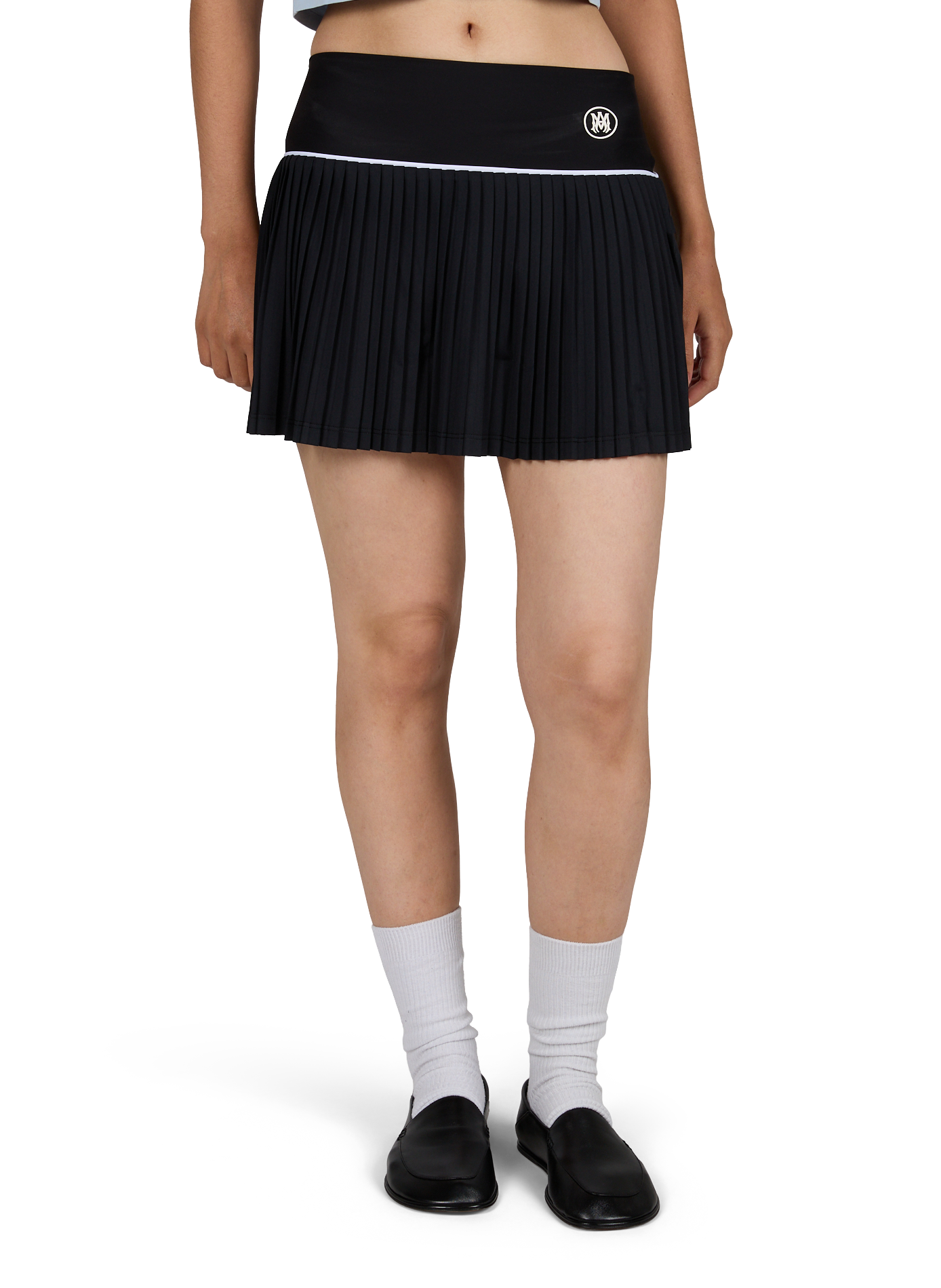 Plissier Minirock AMIRI Schwarz