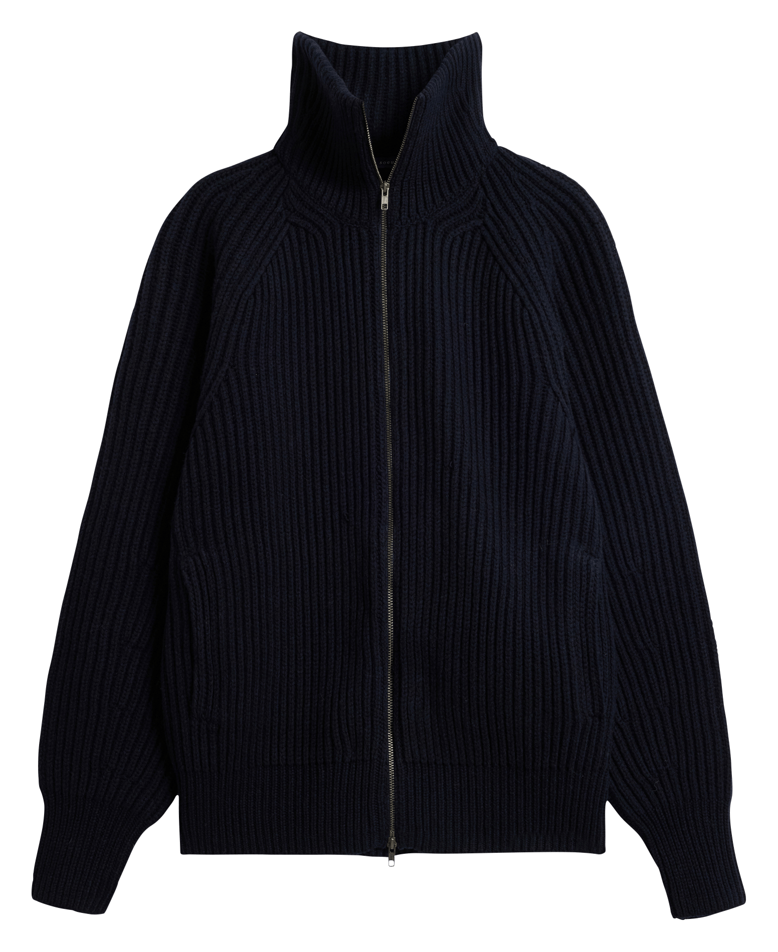 Gilet ample col montant en laine jasper SOEUR Bleu