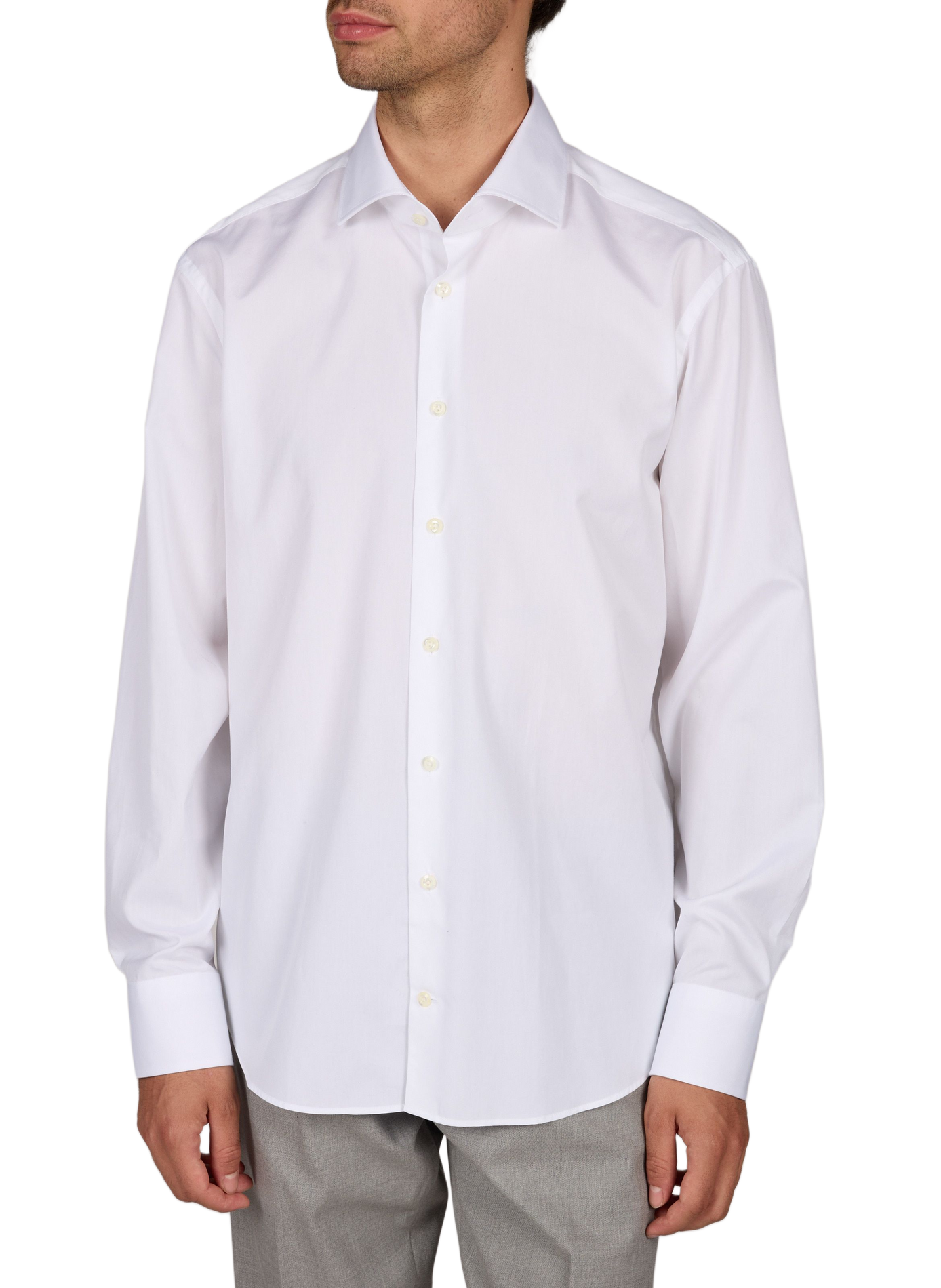 Slim-fit katoenen overhemd VAN LAACK Wit