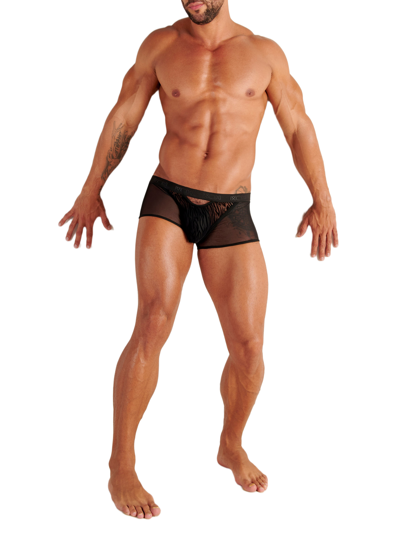 Transparente Boxershorts WOH Schwarz