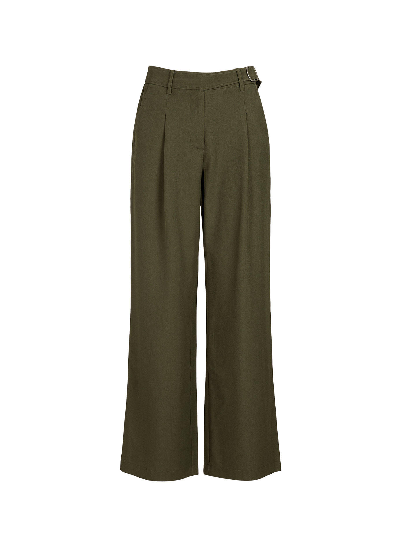 Pantalon large VILA Kaki