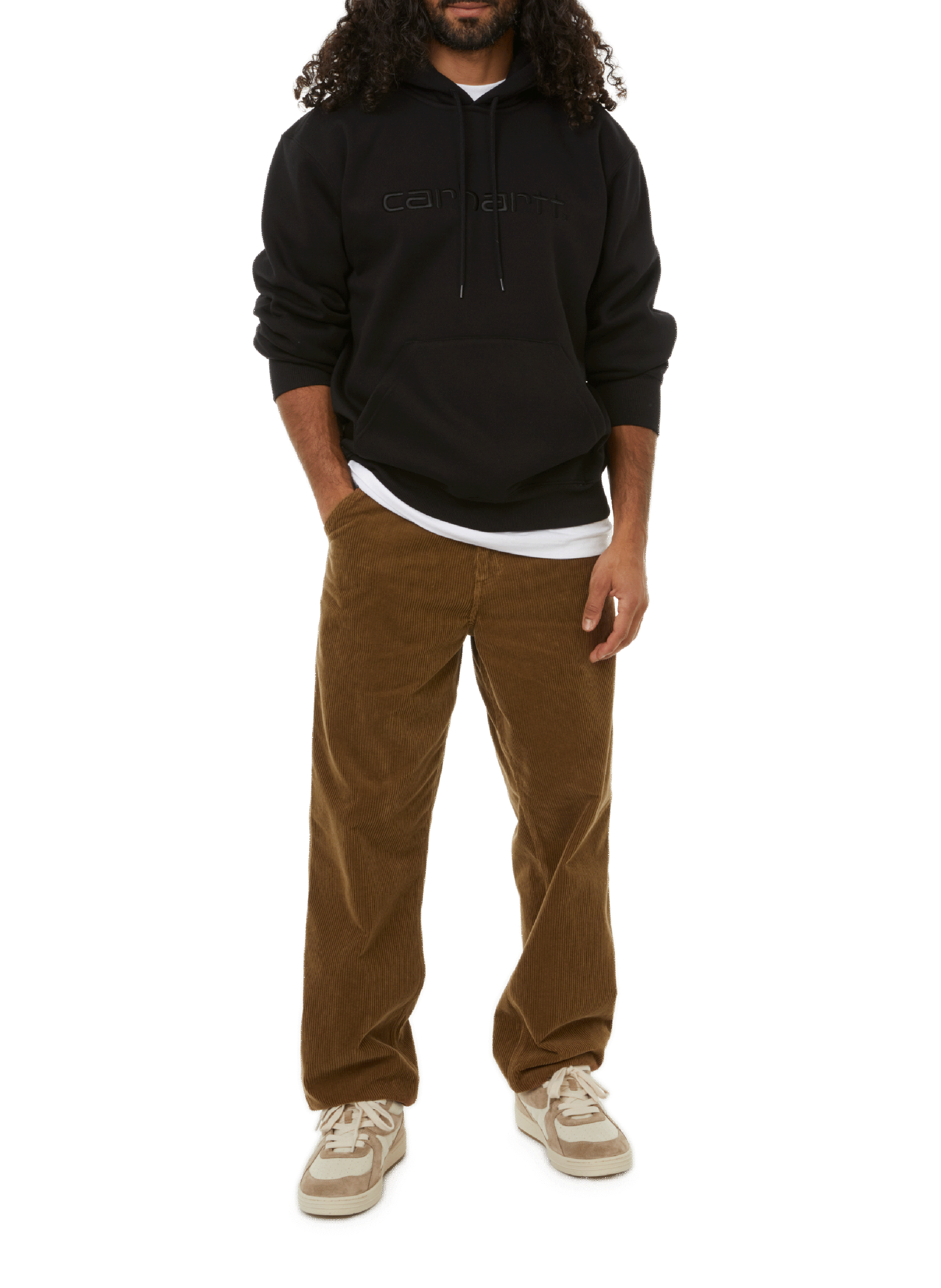 Cotton logo hoodie CARHARTT WIP Black
