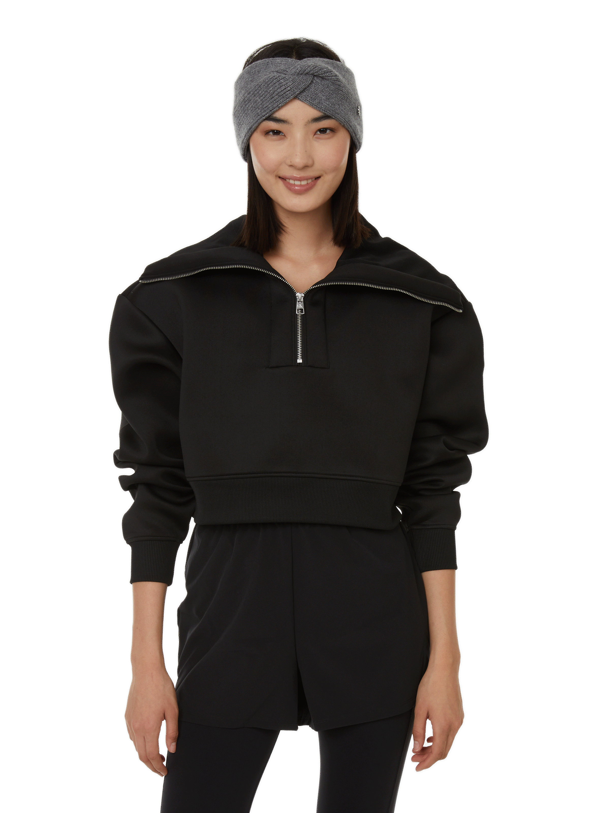 Sweatshirt à col zippé