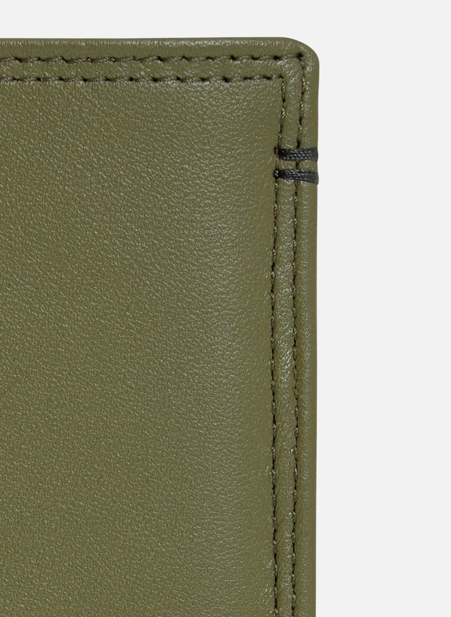 Portefeuille vertical moyen modèle zippé 2 volets martin en cuir lisse LE TANNEUR Vert