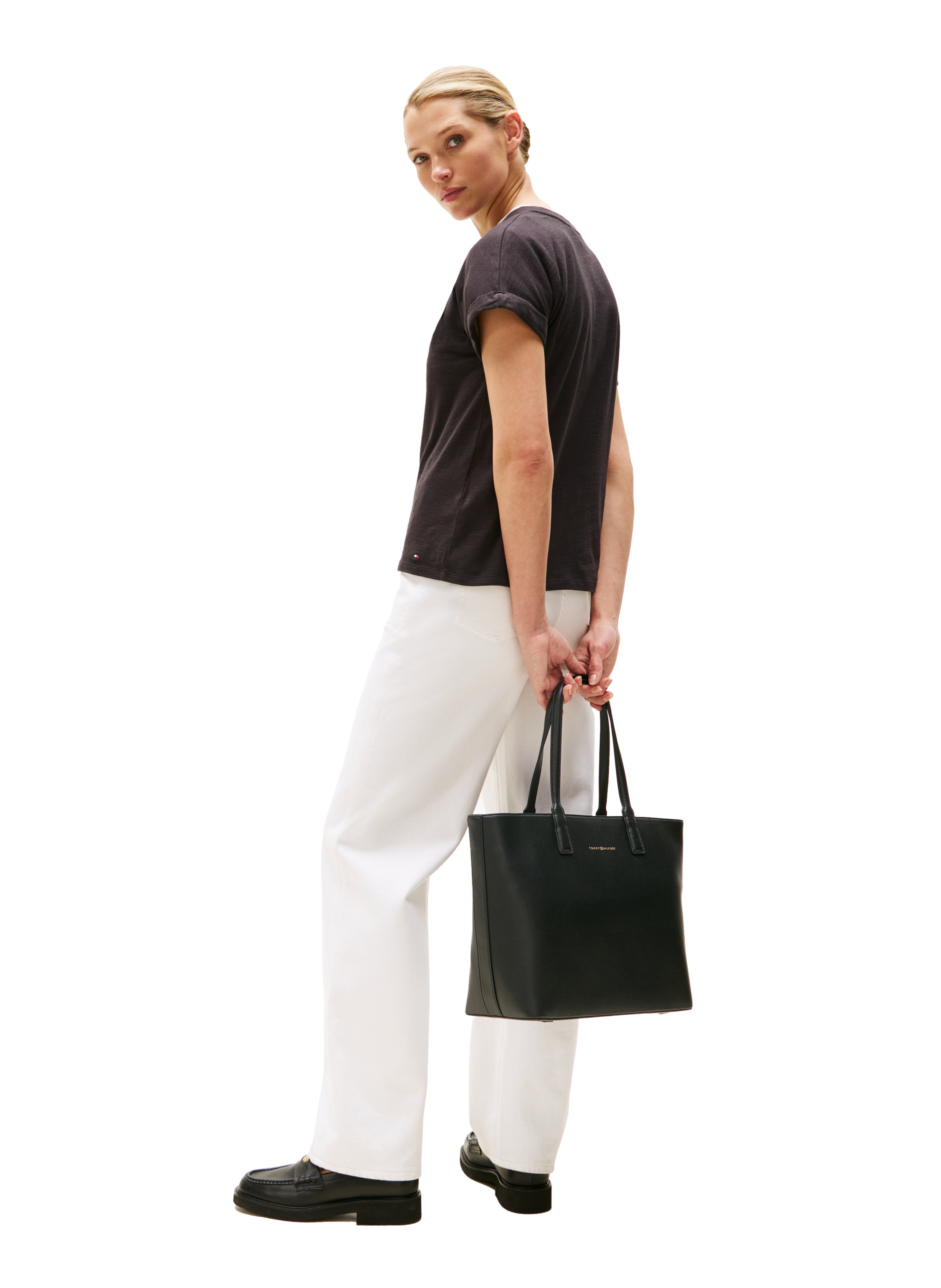 Sac cabas à logo TOMMY HILFIGER Noir