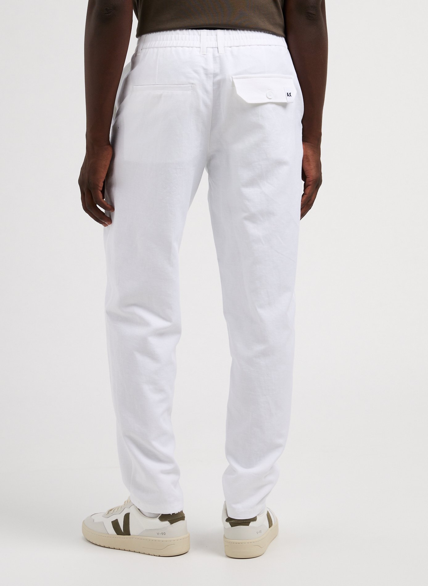Cotton and linen trousers ARMANI EXCHANGE White