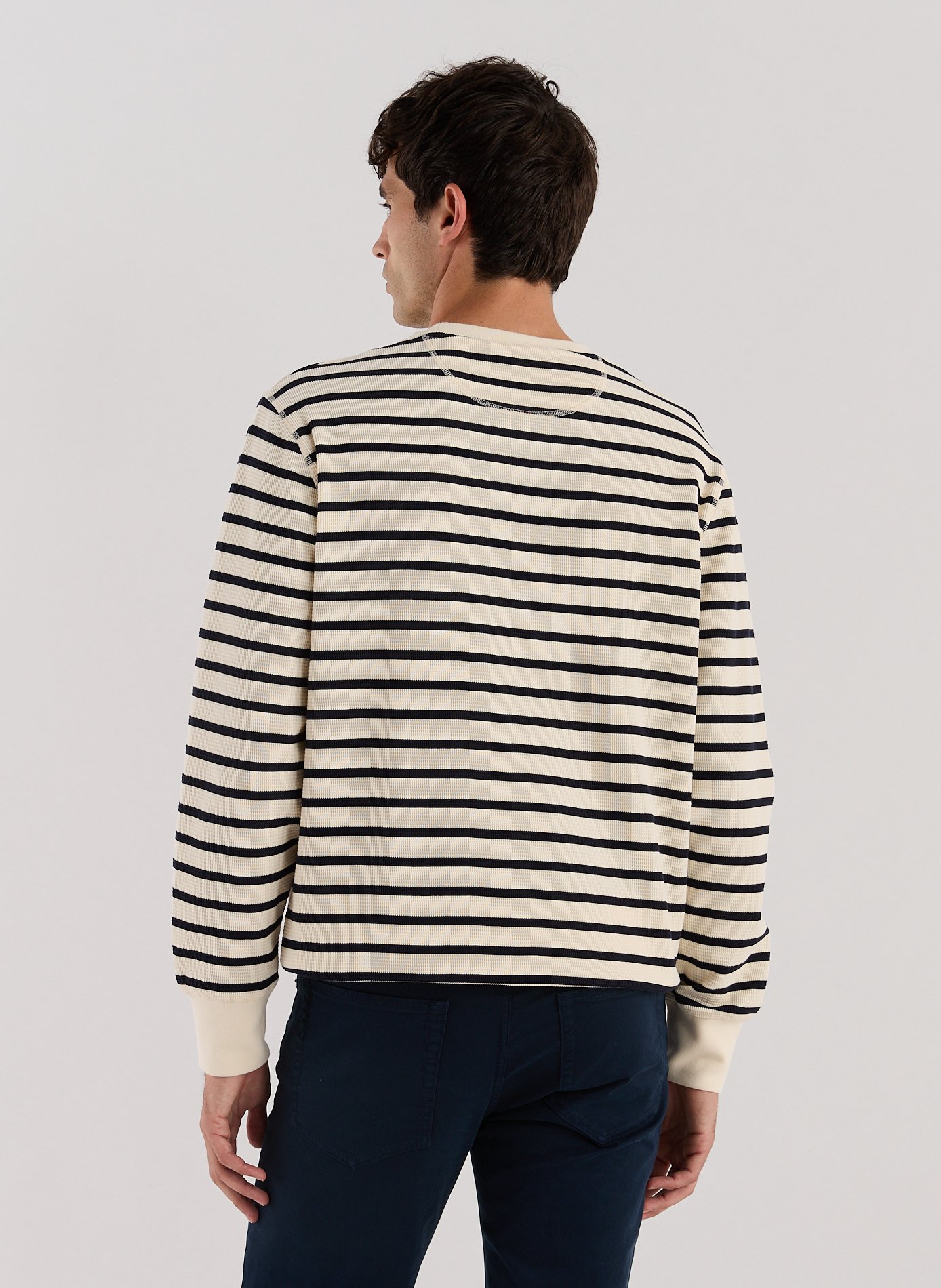 Pull côtelé en coton GANT Beige