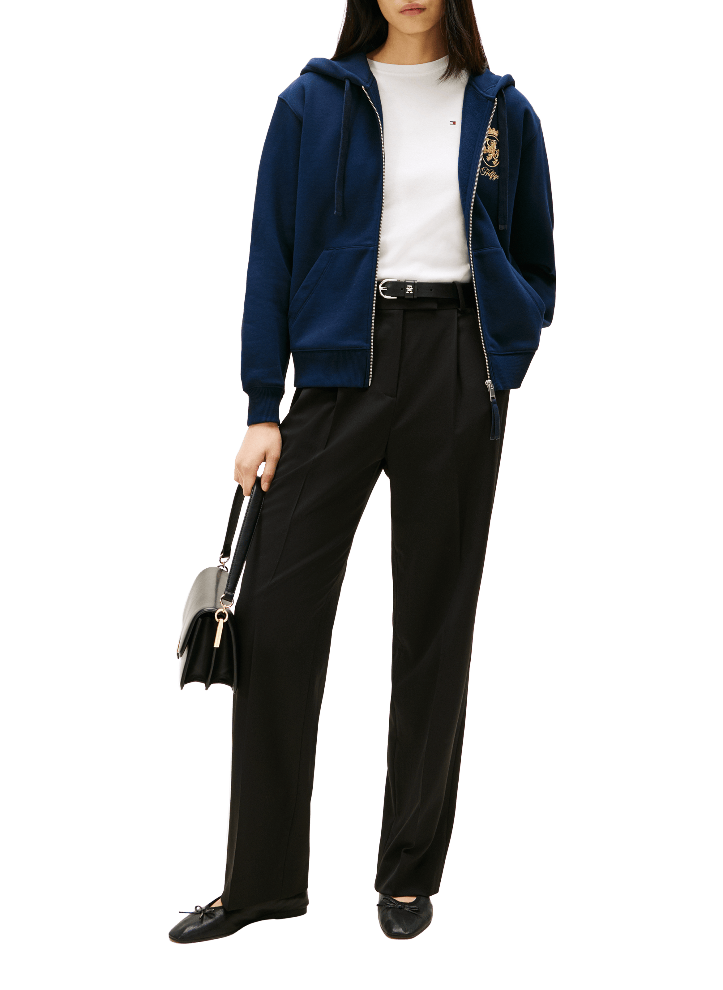 Cotton hooded sweatshirt TOMMY HILFIGER Blue