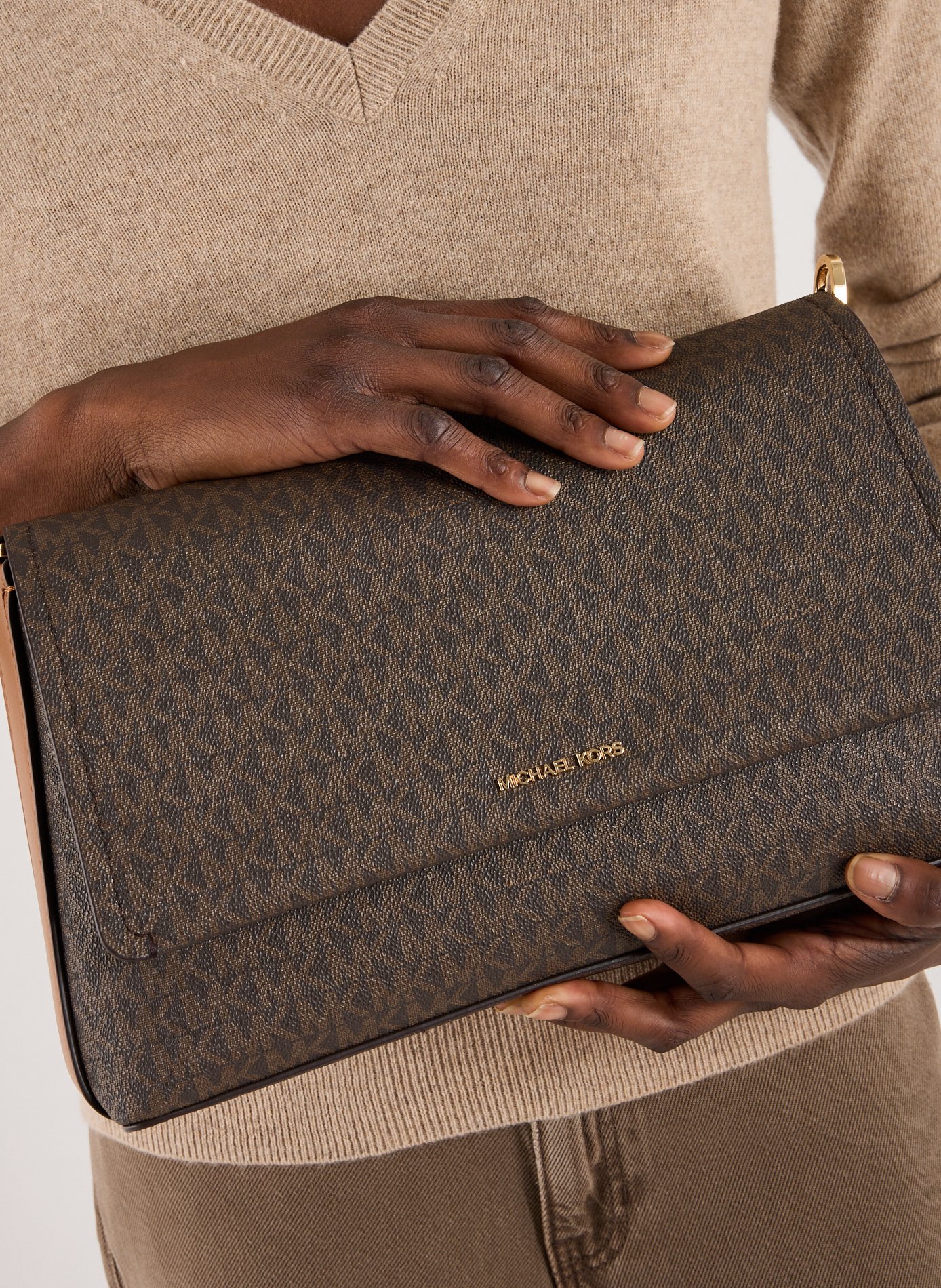 Monogram-print shoulder bag  MICHAEL KORS Brown