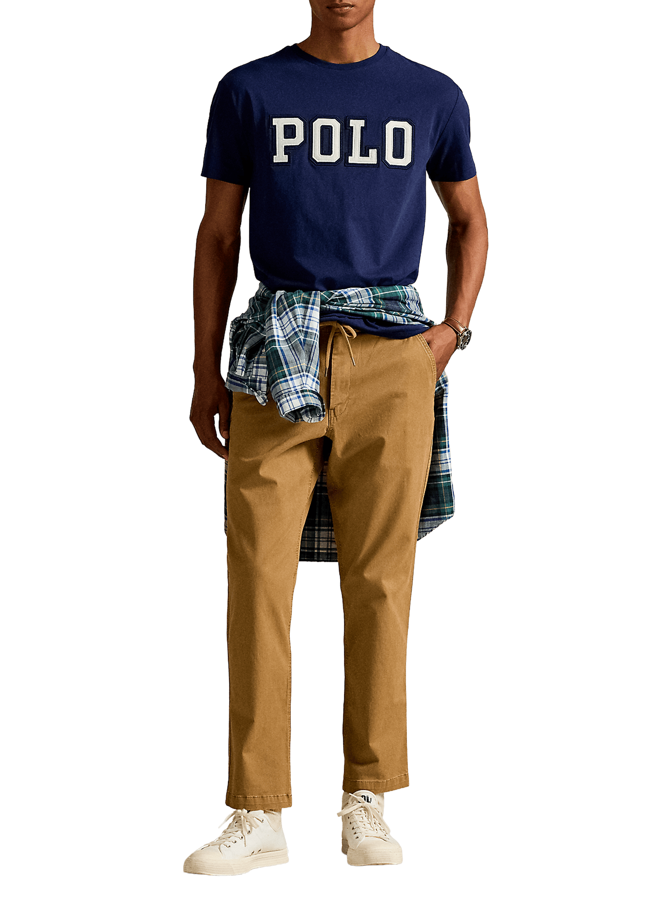 Straight round neck cotton T-shirt POLO RALPH LAUREN Blue