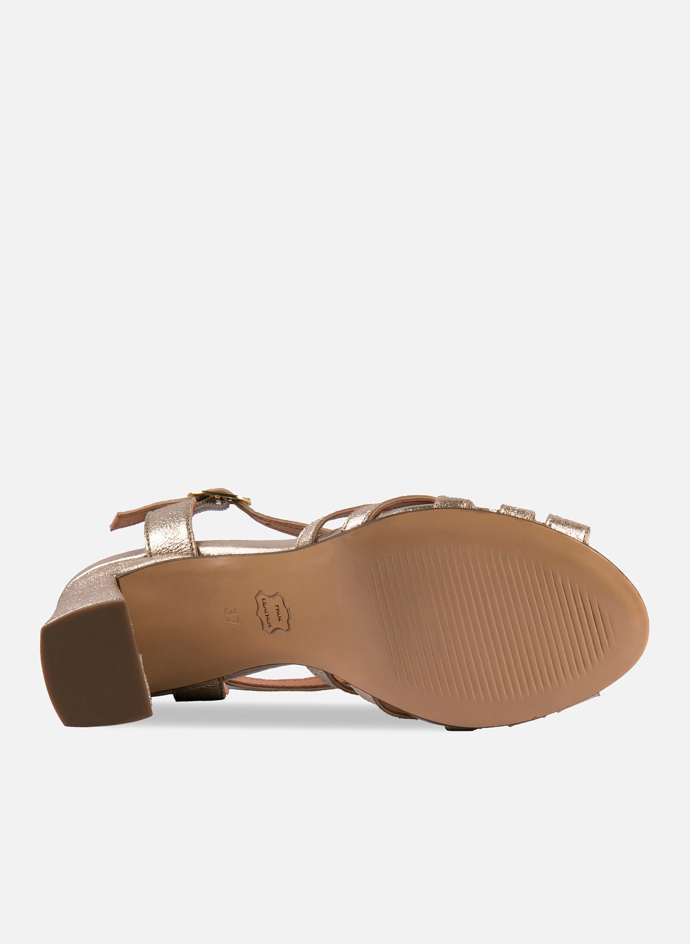 Sandales talon daphné cuir irisé JULES & JENN Doré