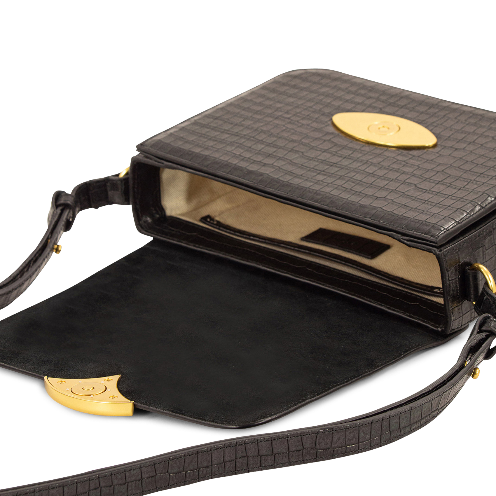 Sac bandoulière en cuir diviluz e SESSUN Noir