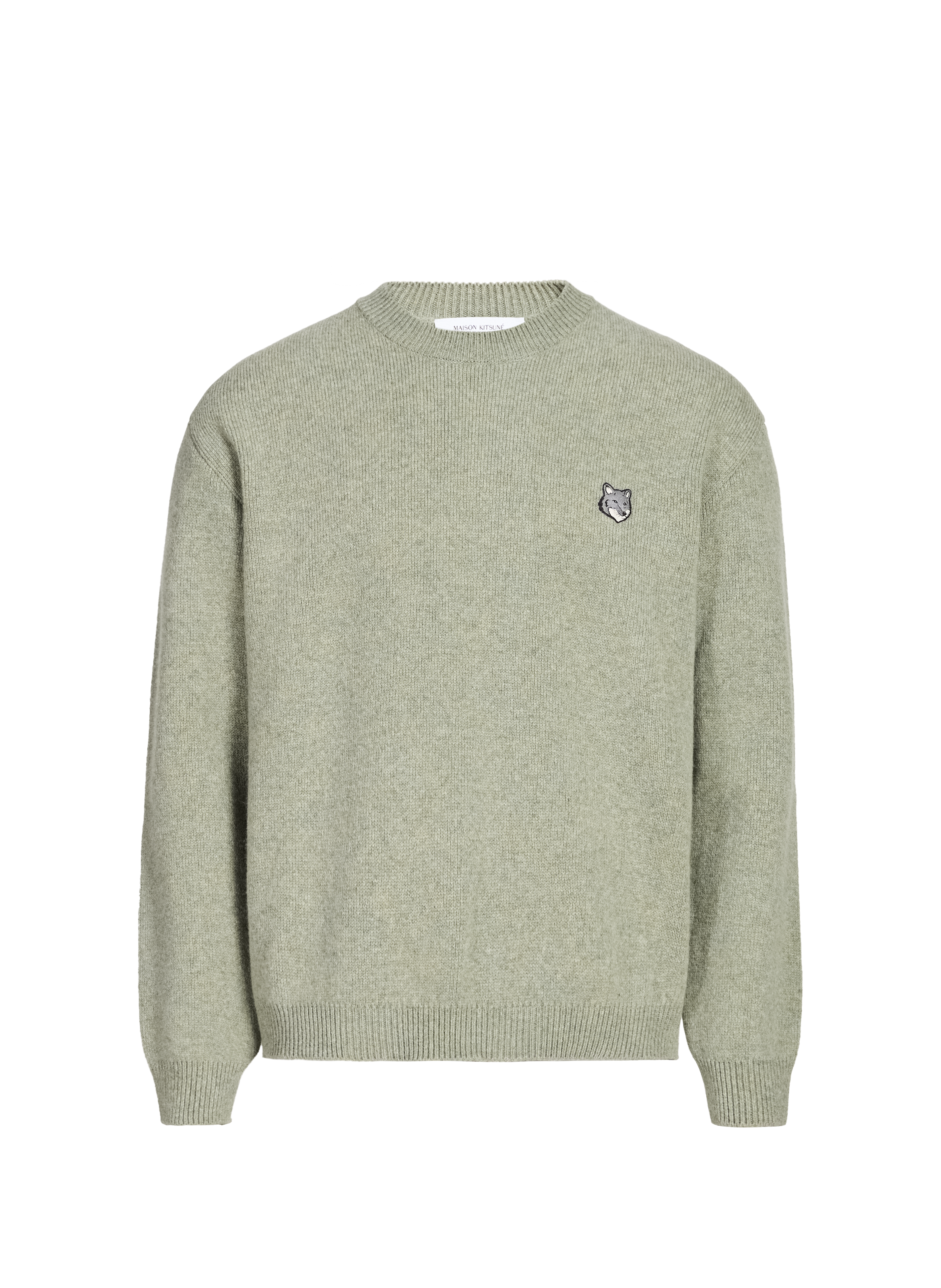 Round-neck wool oversized sweater MAISON KITSUNÉ Green