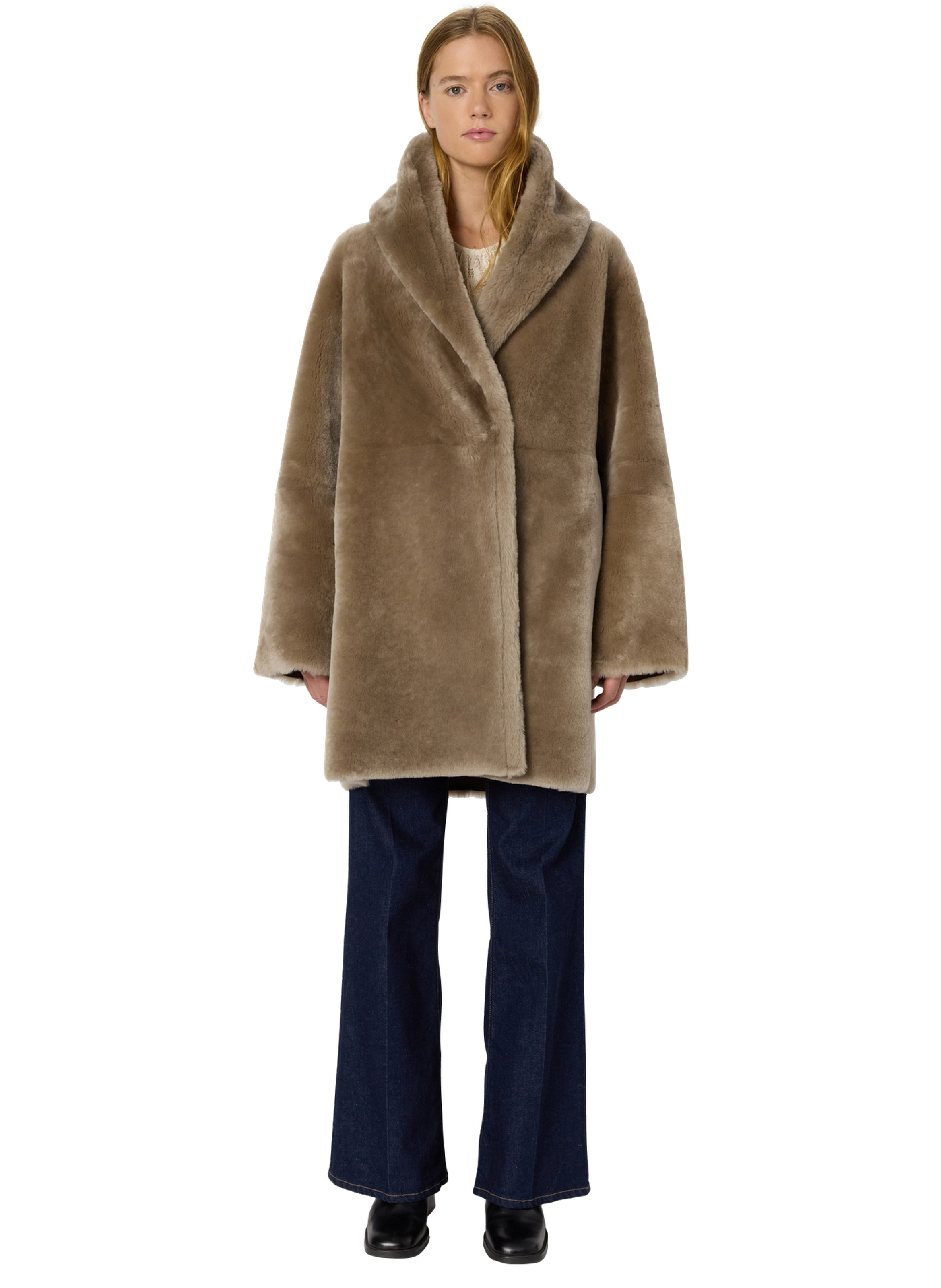 Peau lainée réversible -malia GERARD DAREL Marron