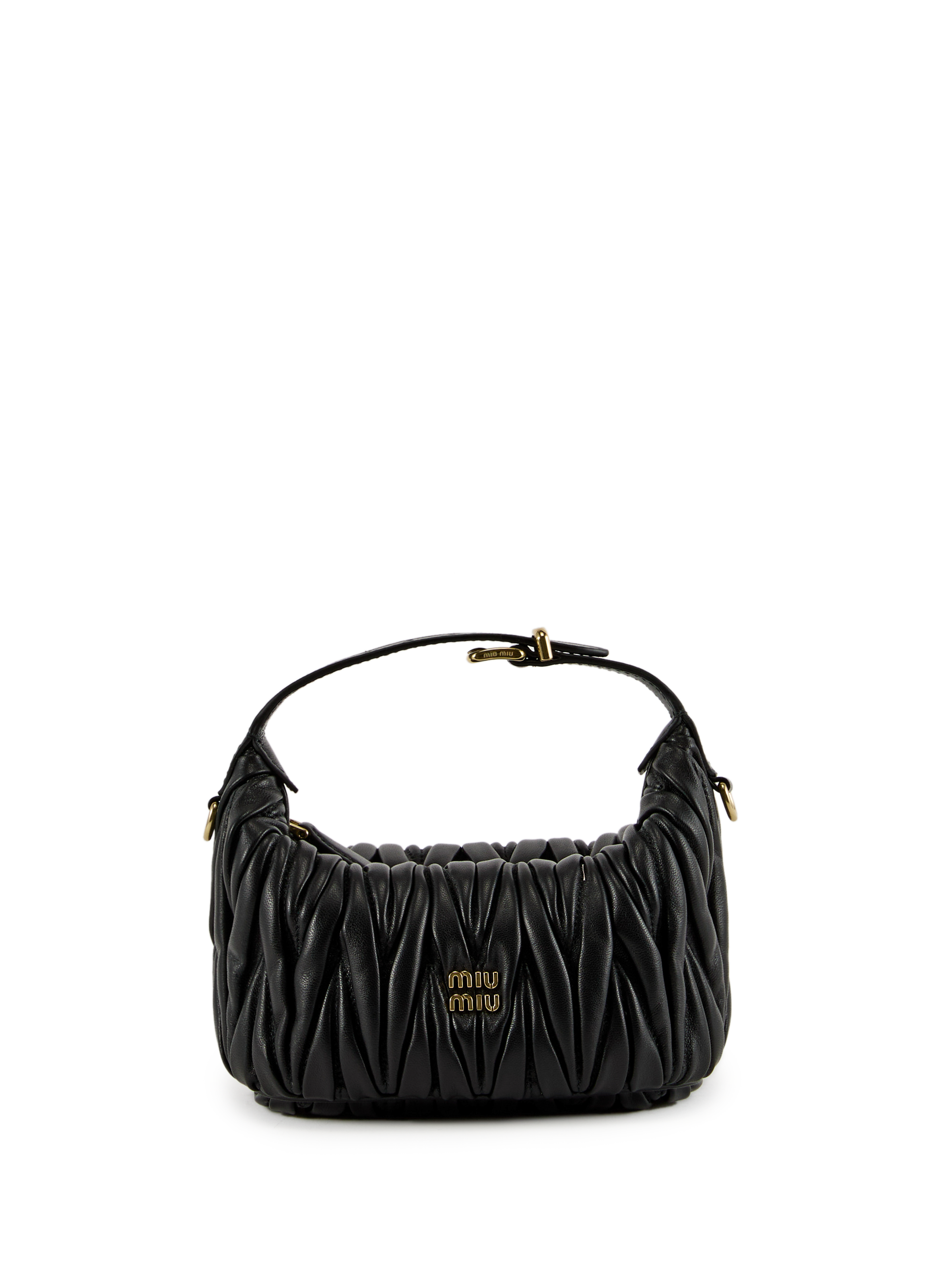 MIU MIU Leather handbag Contenitori Black