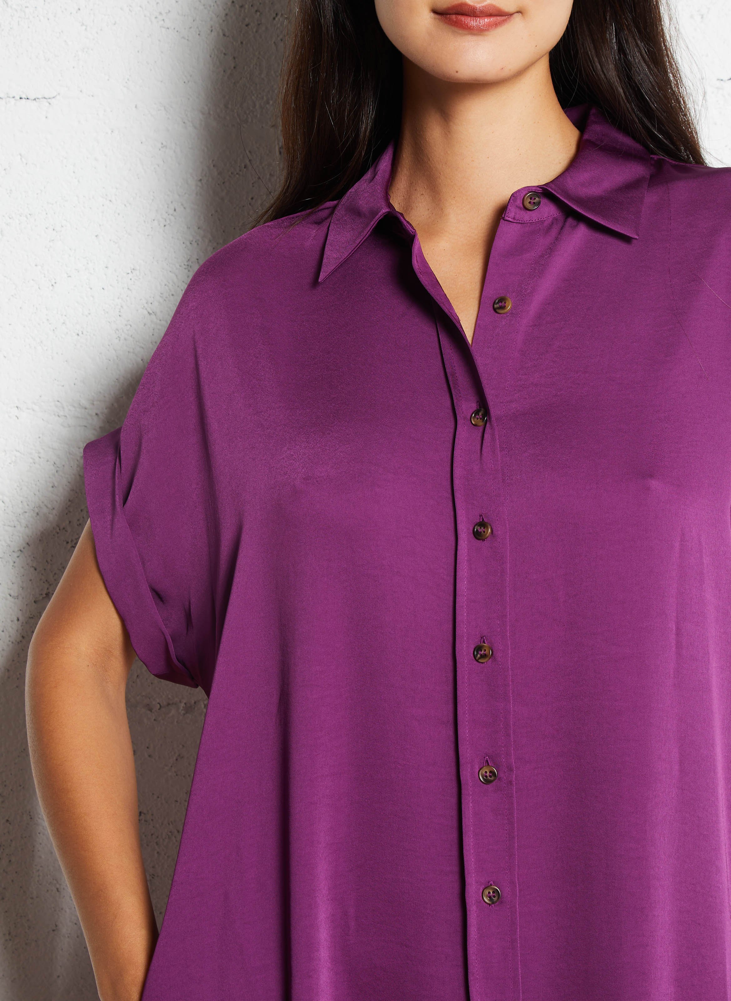 Robe midi col chemise nayaa MAISON 123 Violet