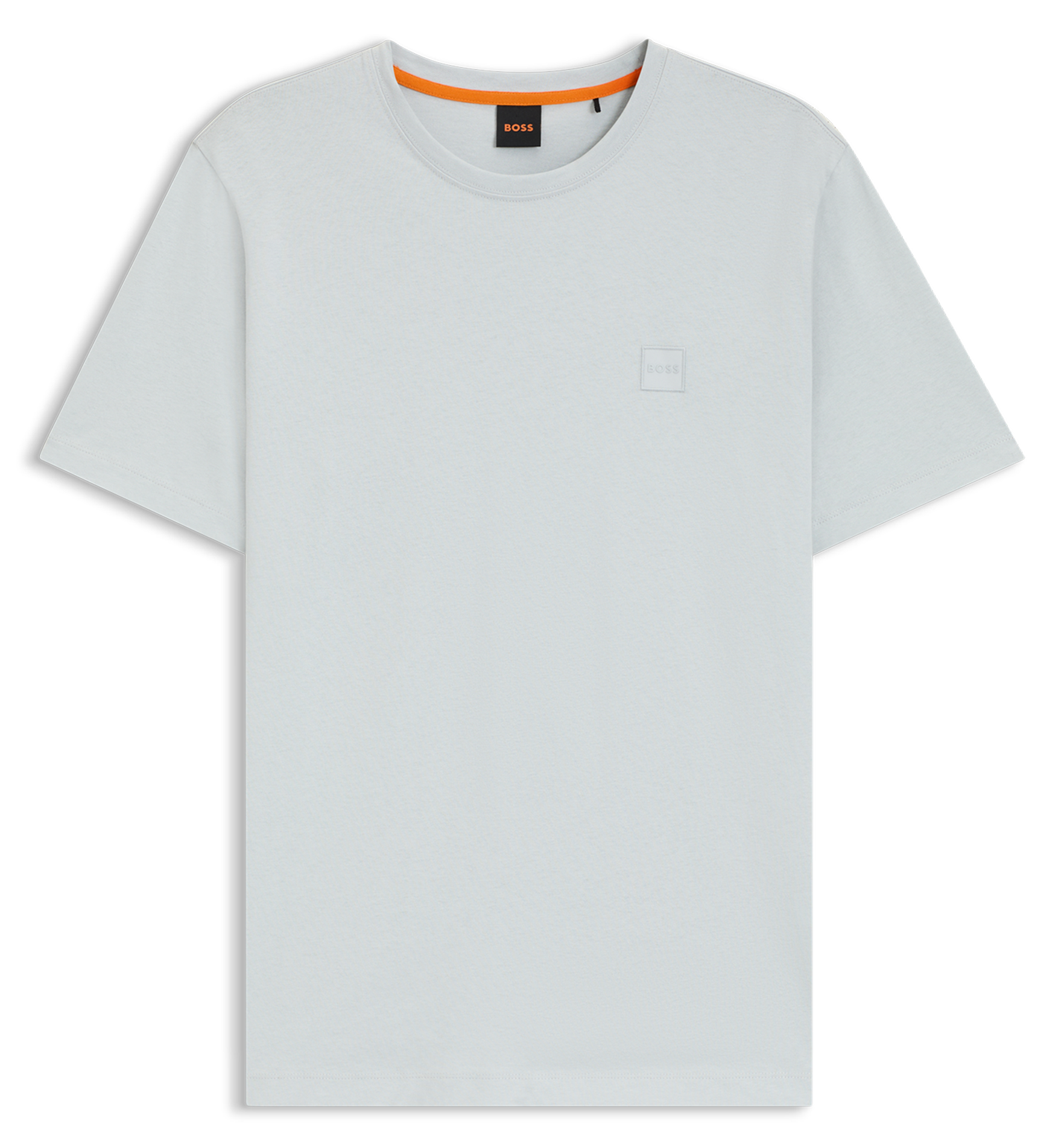 Tee-shirt à manches courtes col rond en coton BOSS Gris