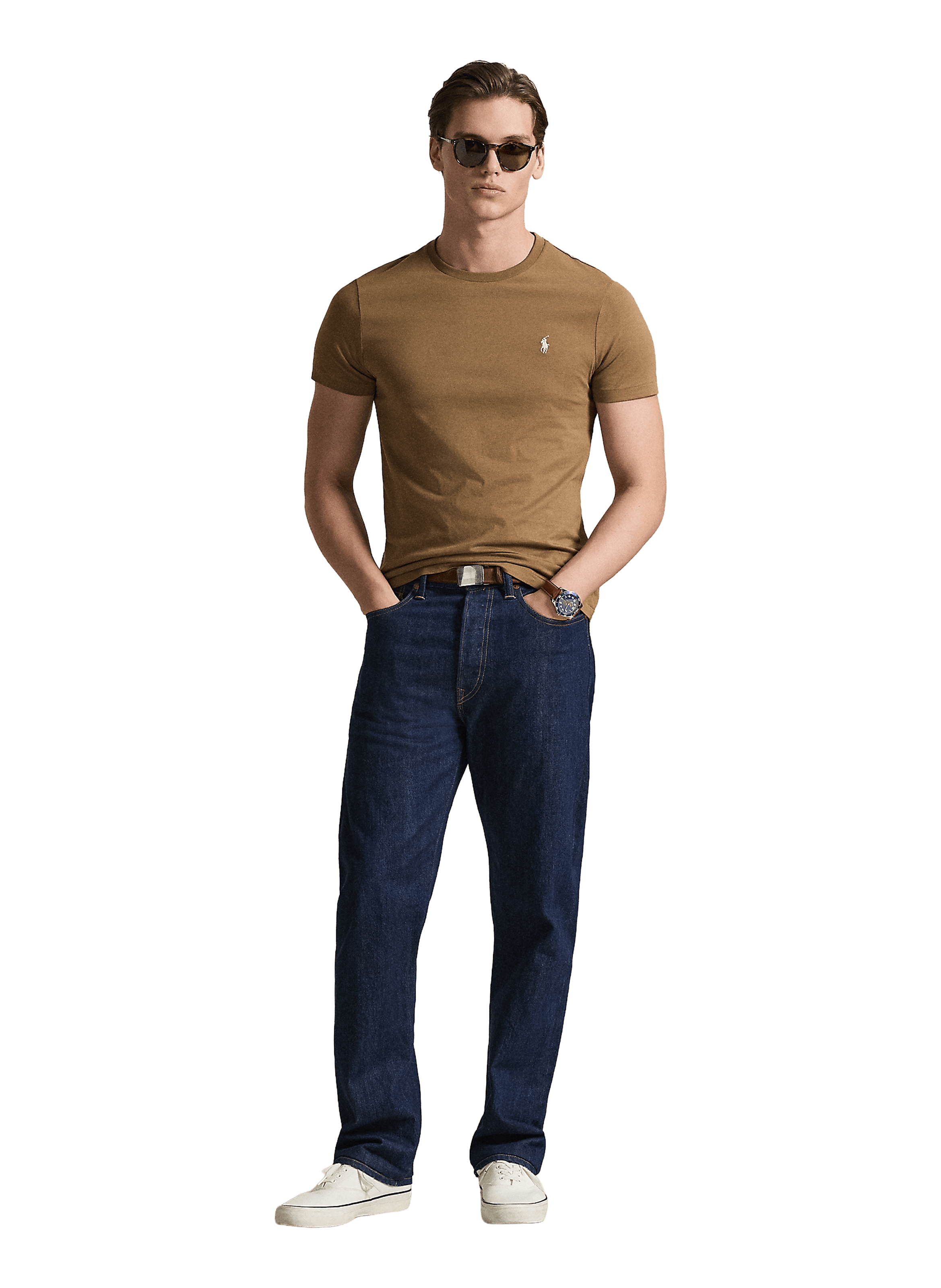 Cotton round-neck T-shirt POLO RALPH LAUREN Beige