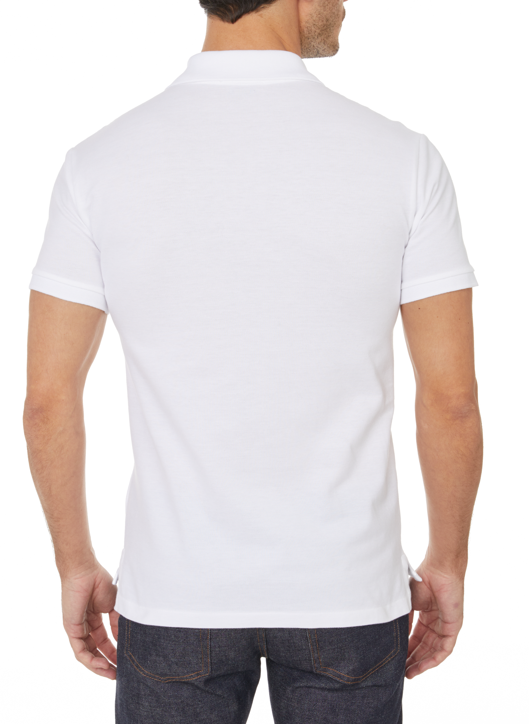 Polo slim en maille piqué de coton POLO RALPH LAUREN Blanc