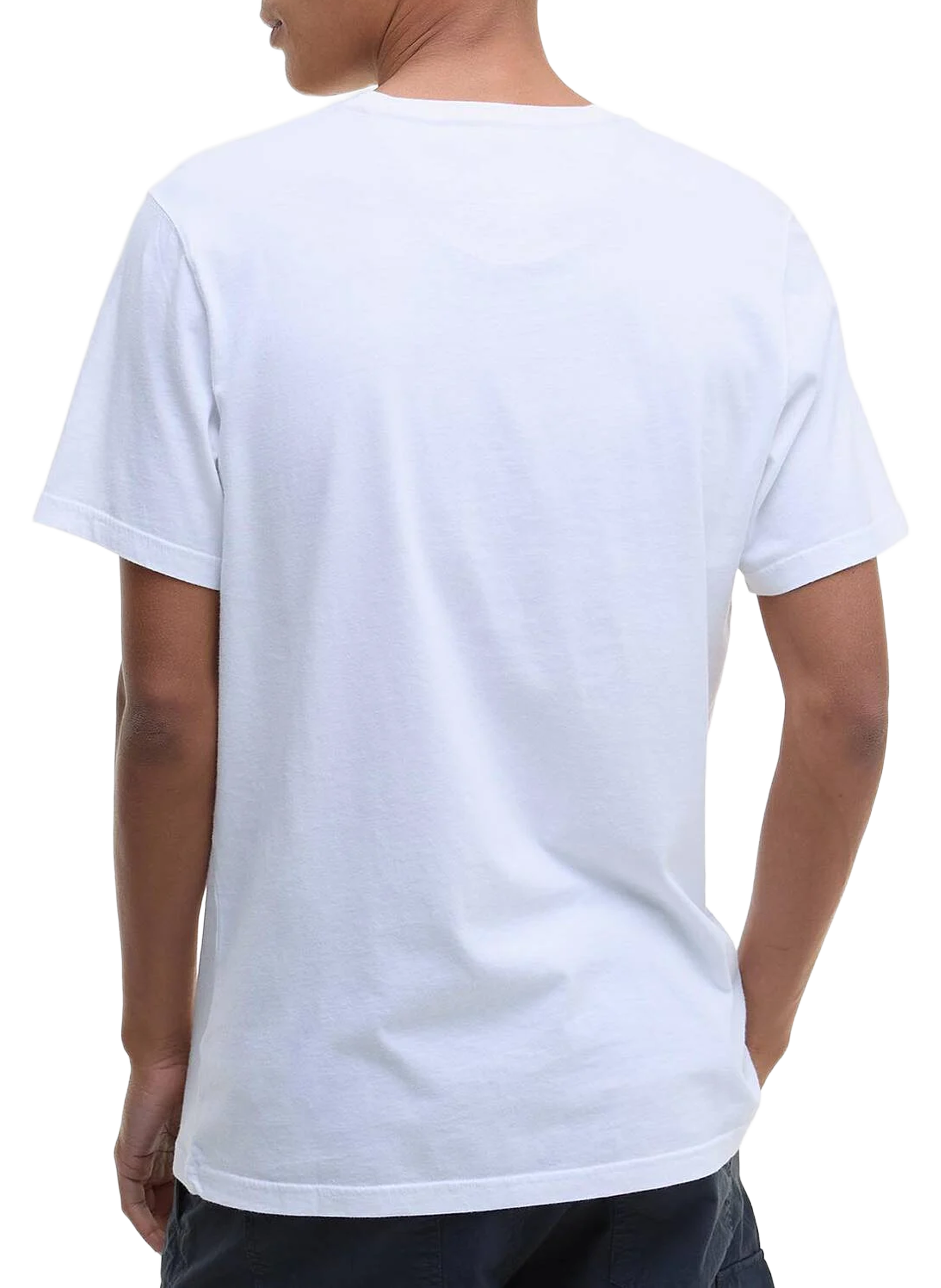 T-shirt à logo en coton BARBOUR Blanc