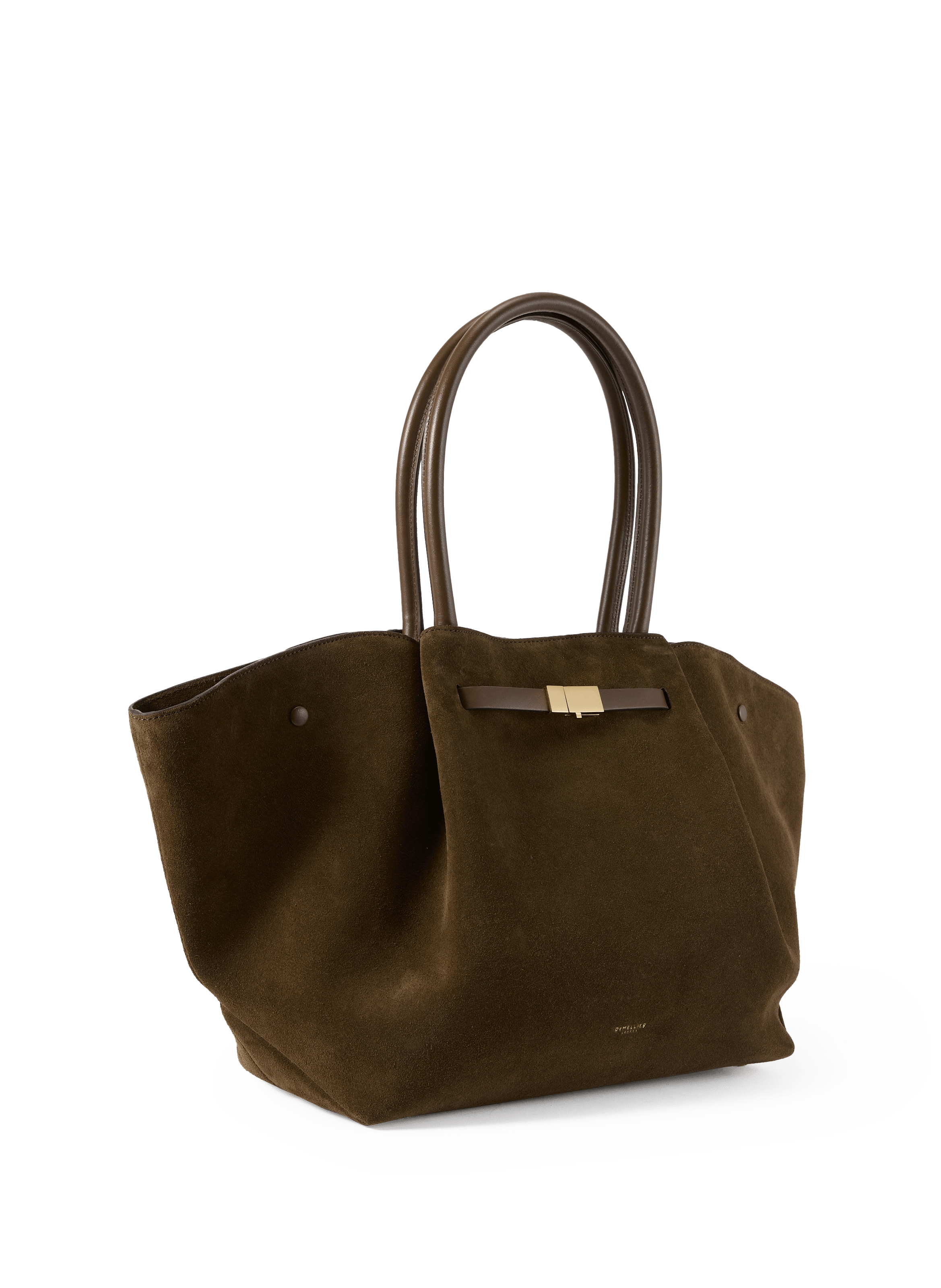 Bag New York in suede leather DEMELLIER LONDON Brown