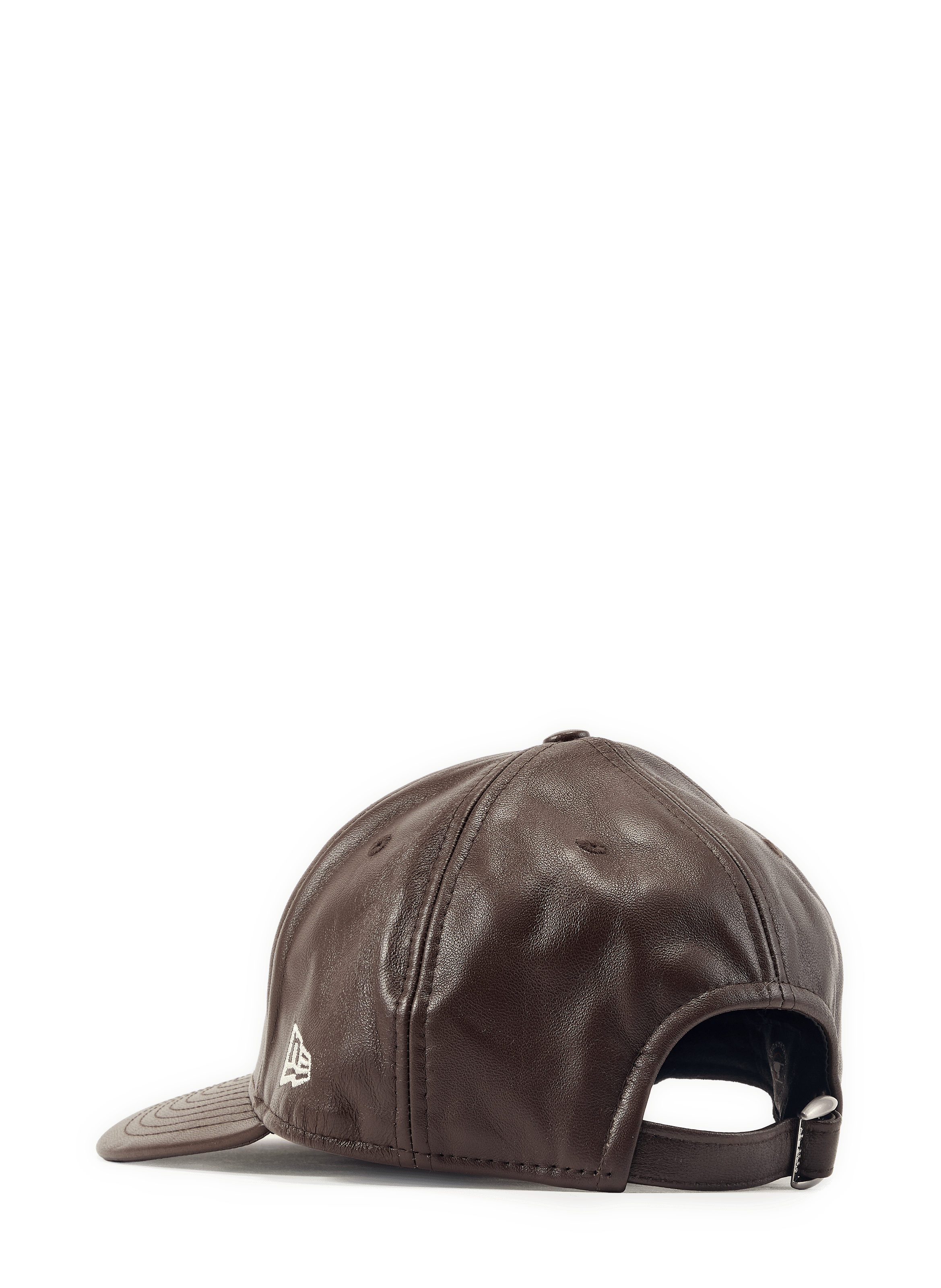 Casquette logo en cuir NEW ERA Marron
